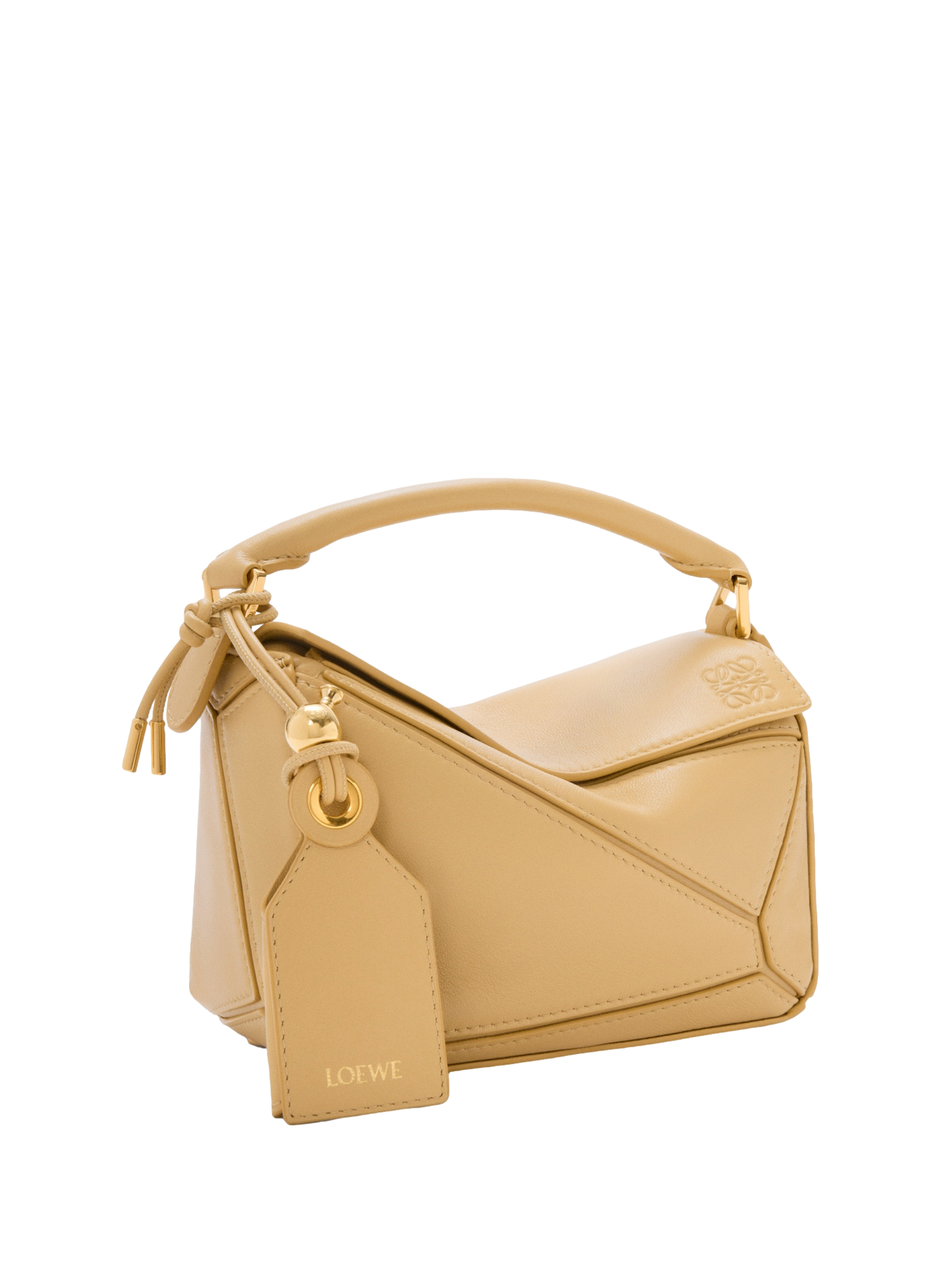 Mini sac Featherlight Puzzle en cuir d'agneau nappa LOEWE Marron