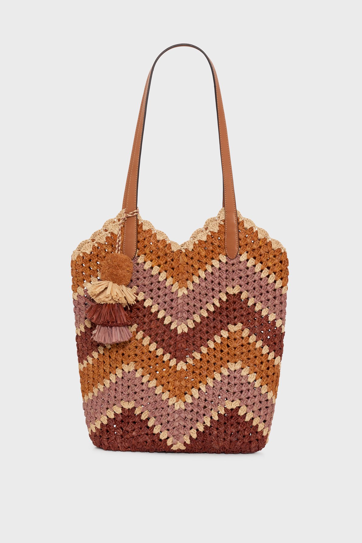 Sac en raphia et cuir - margot GERARD DAREL Multicolore