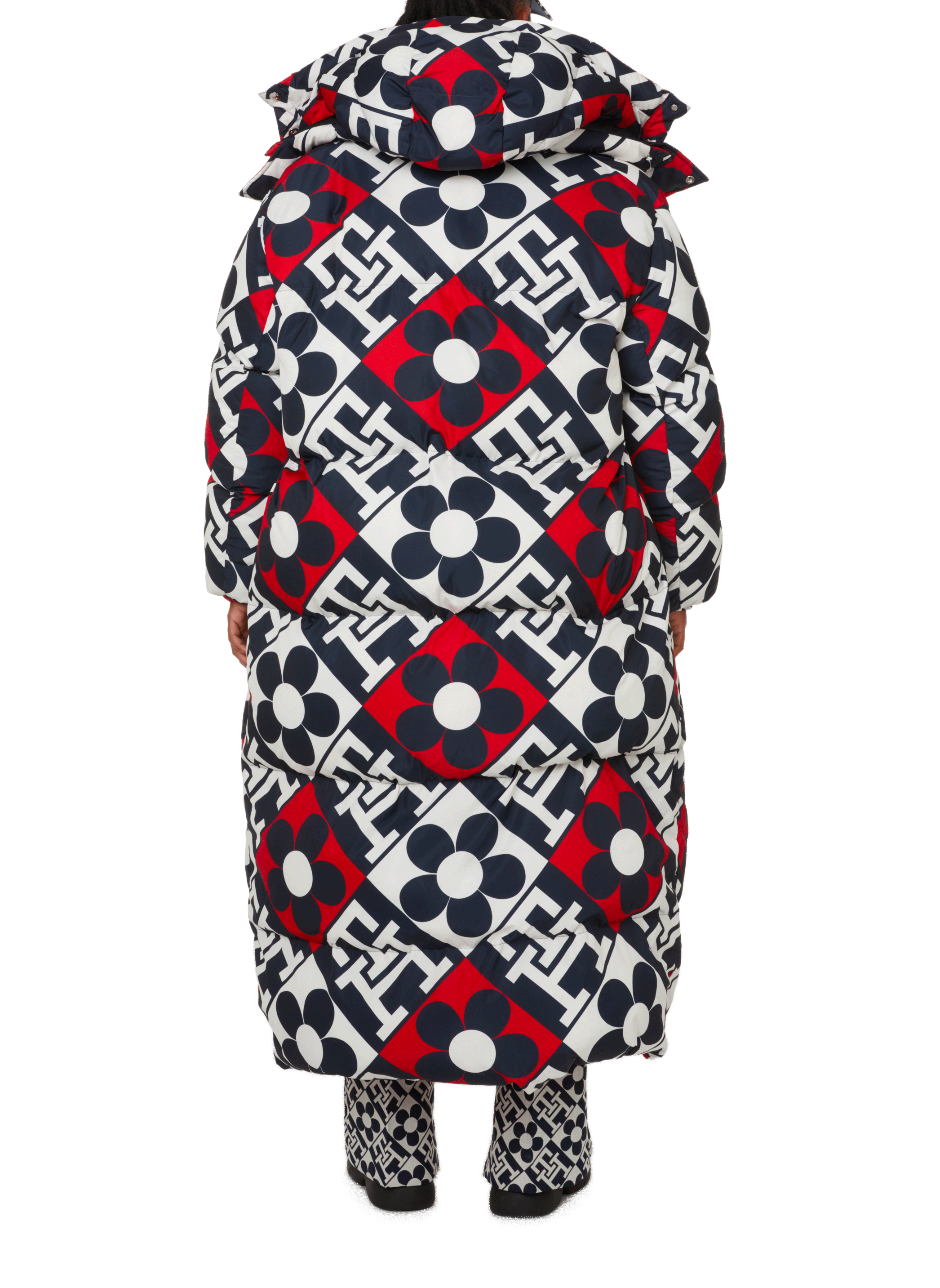 Doudoune longue imprimé logo x Richard Quinn TOMMY HILFIGER Multicolore