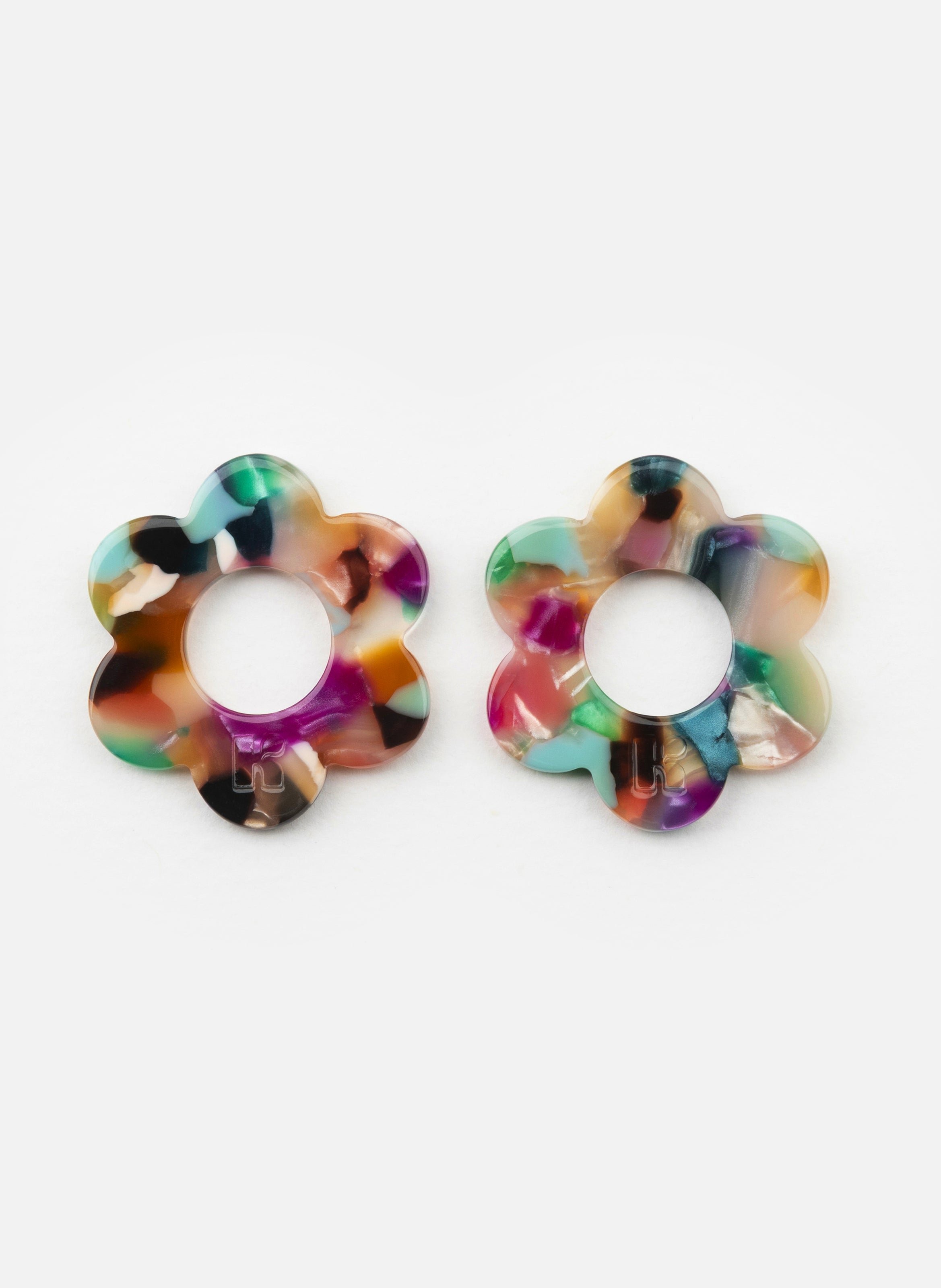 Charms maxi fleurette en acétate de cellulose KURAGE GINZA Multicolore