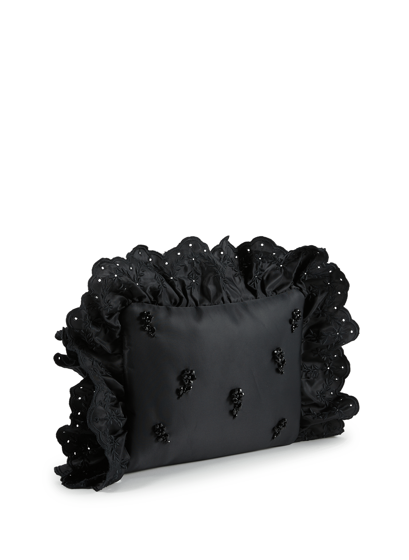 Pochette à taie d'oreiller dentelle SIMONE ROCHA Noir