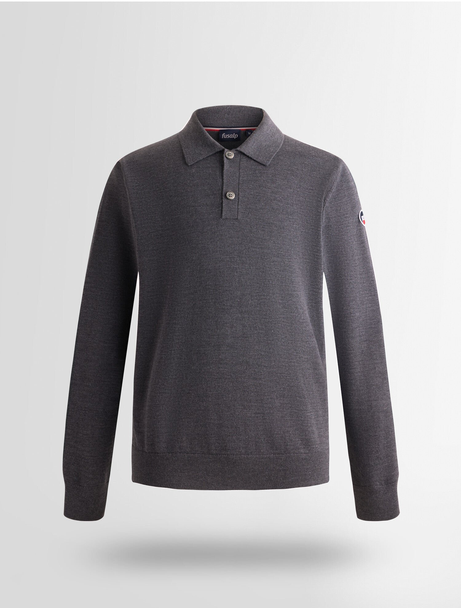Pull clovon col polo coupe ajustée FUSALP Gris