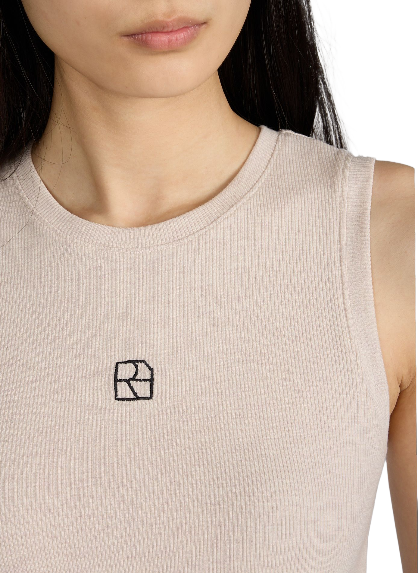 Débardeur à logo ROUGE EDIT Beige