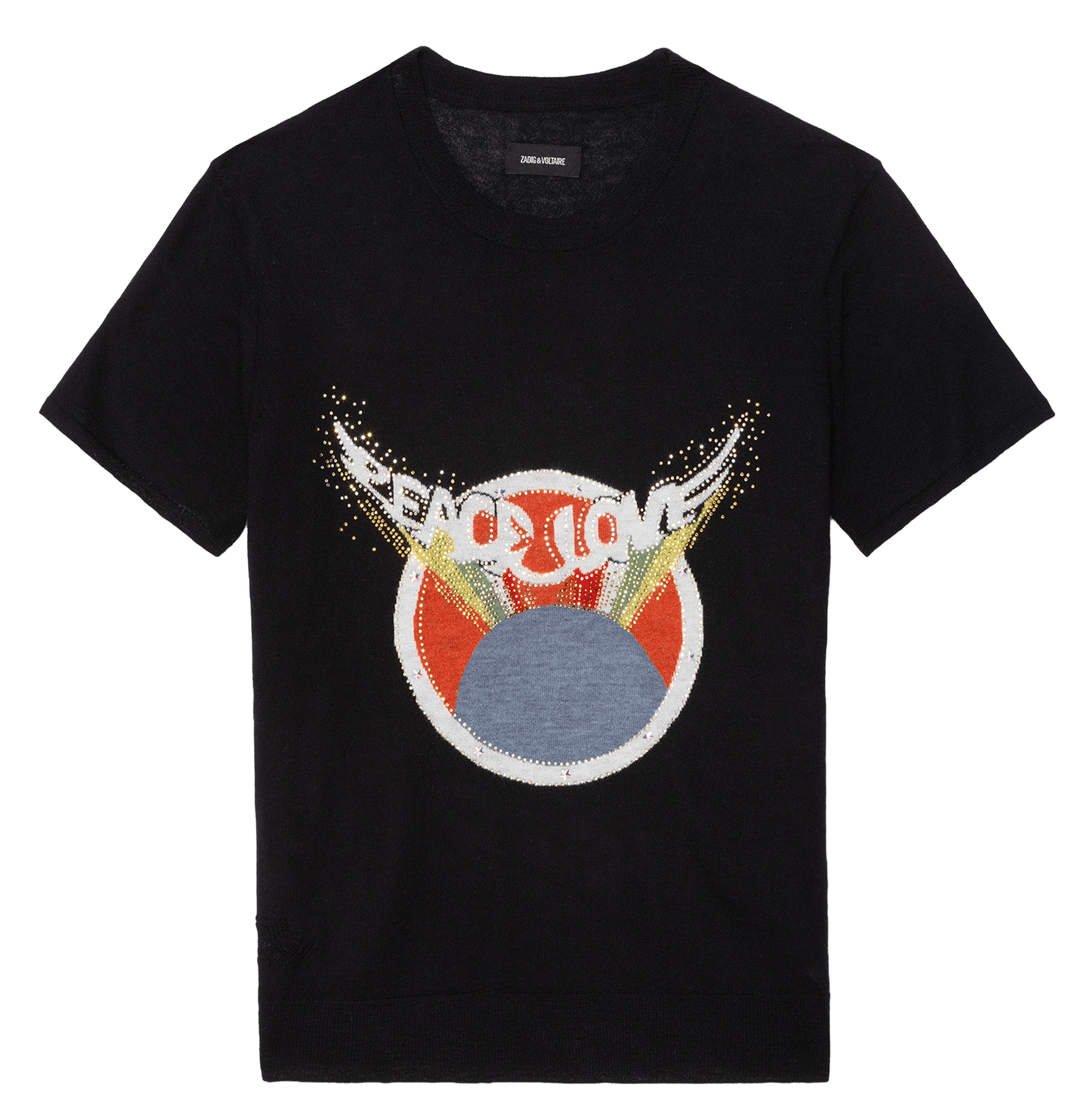 Tee-shirt col rond en cachemire idal ZADIG&VOLTAIRE Noir