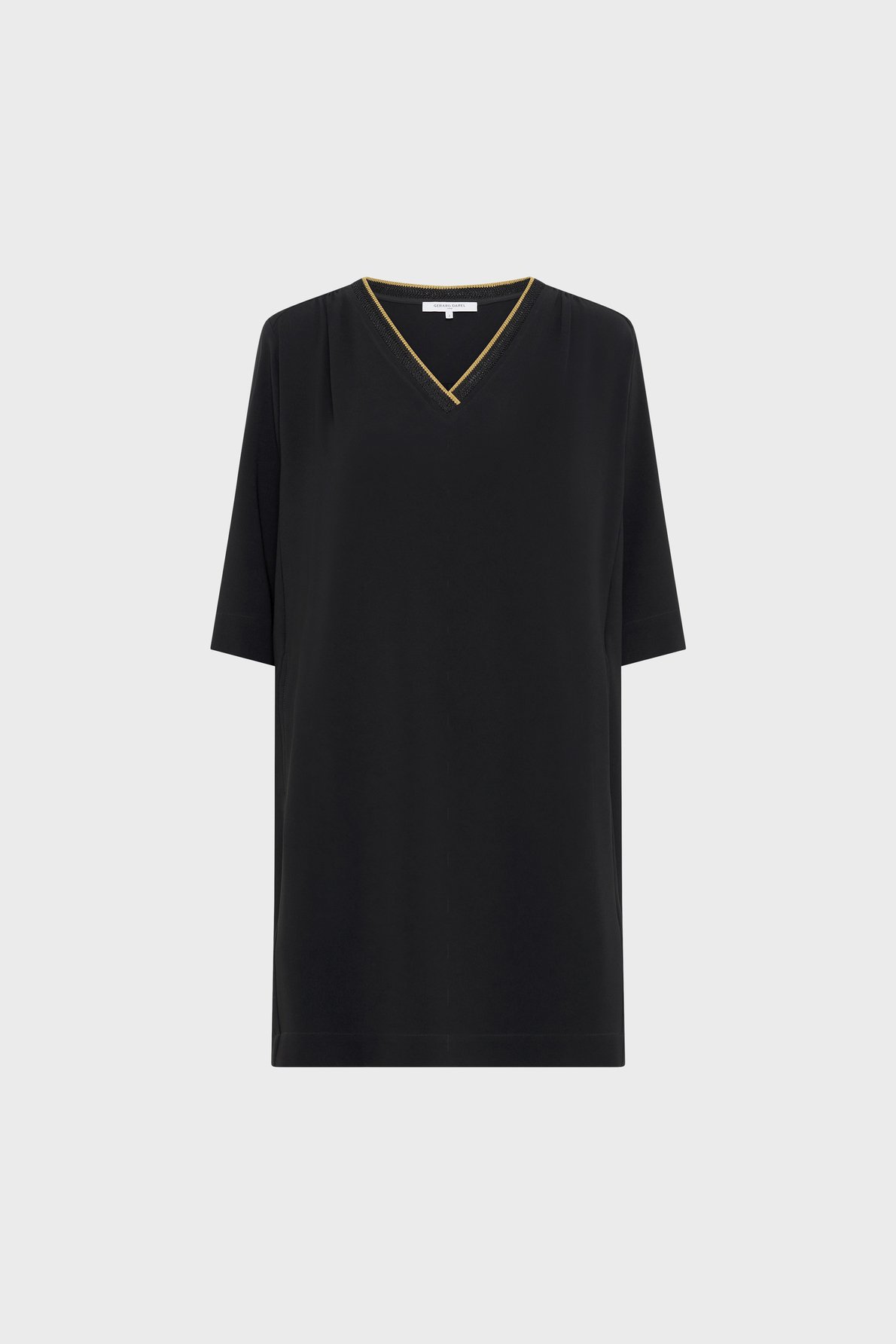 Robe courte en microfibre avec col en v - raysa GERARD DAREL Noir