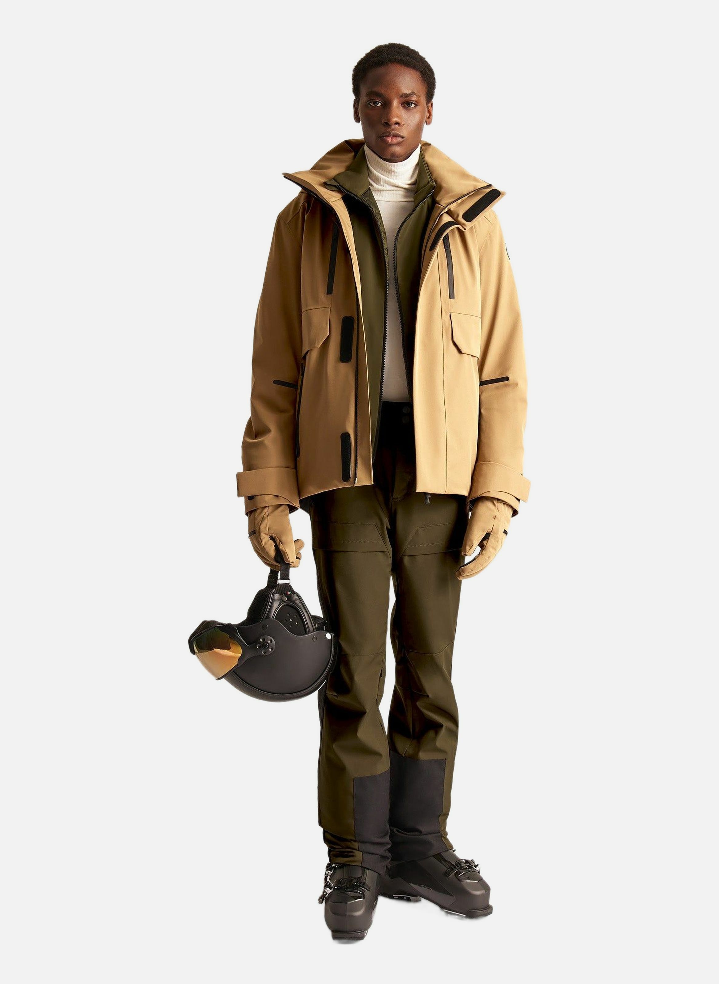 Veste de ski john col capuche coupe regular FUSALP Beige