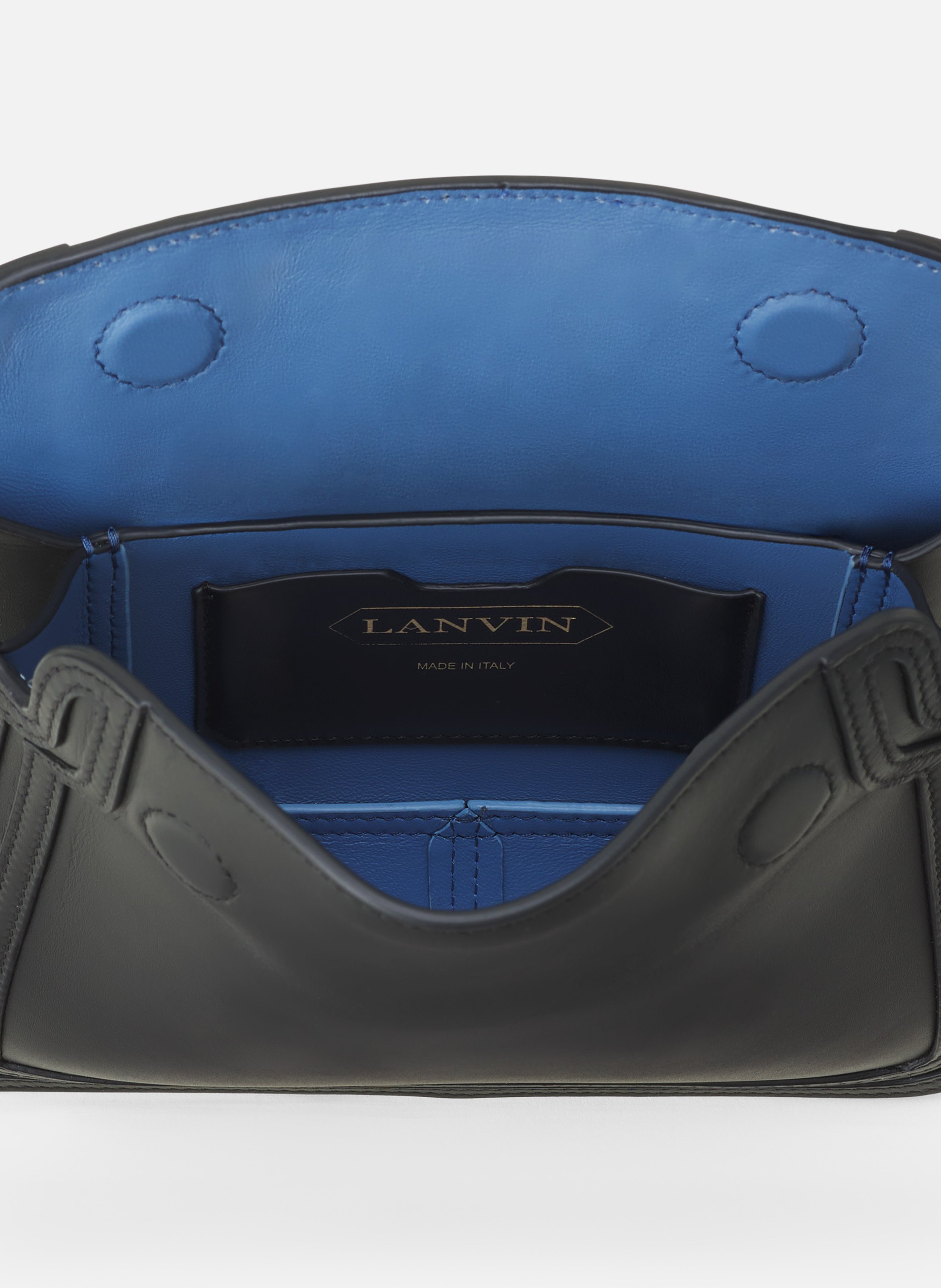Sac compagnon 16  en cuir LANVIN Noir