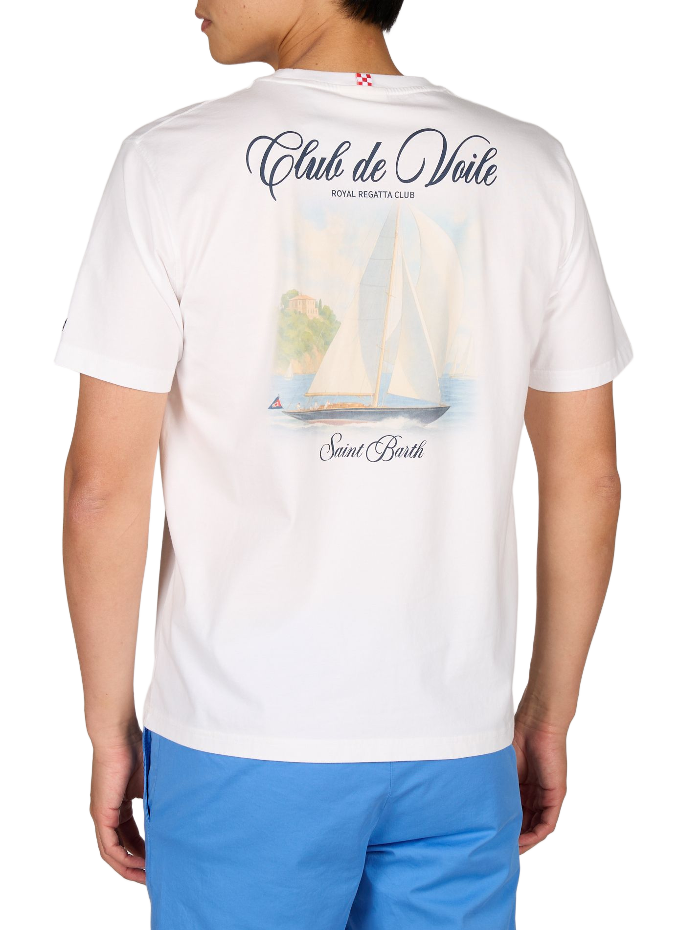 Tee-shirt droit imprimé en coton | Blanc MC2 SAINT BARTH Homme