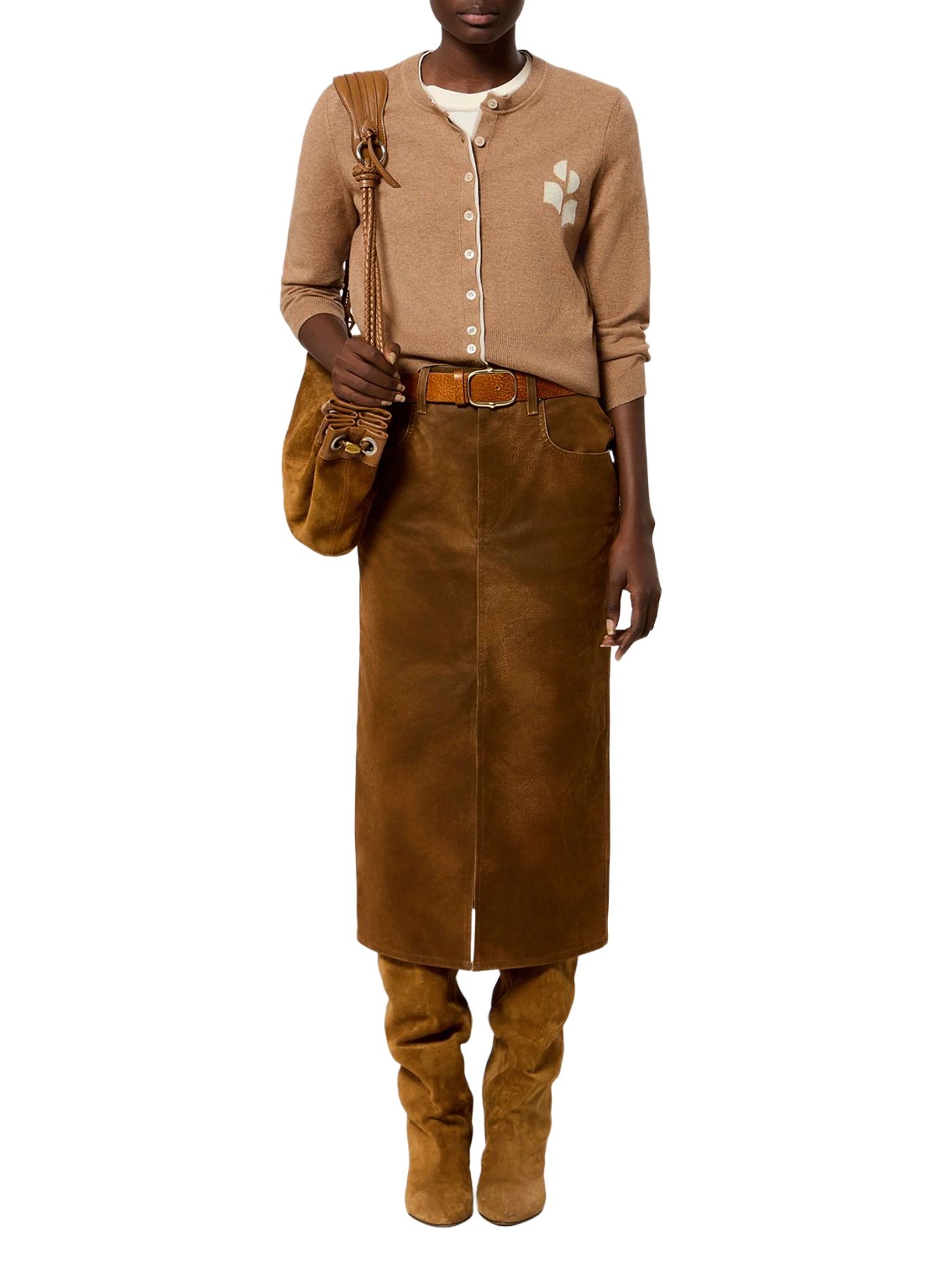 Cardigan mit Logo aus Baumwolle und Wolle ISABEL MARANT Mehrfarbig