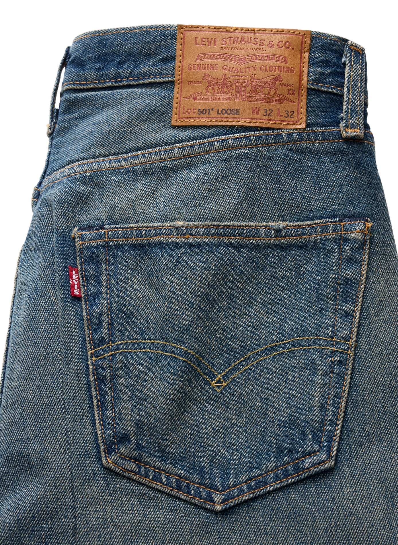 Weite Baumwolljeans LEVI'S Blau