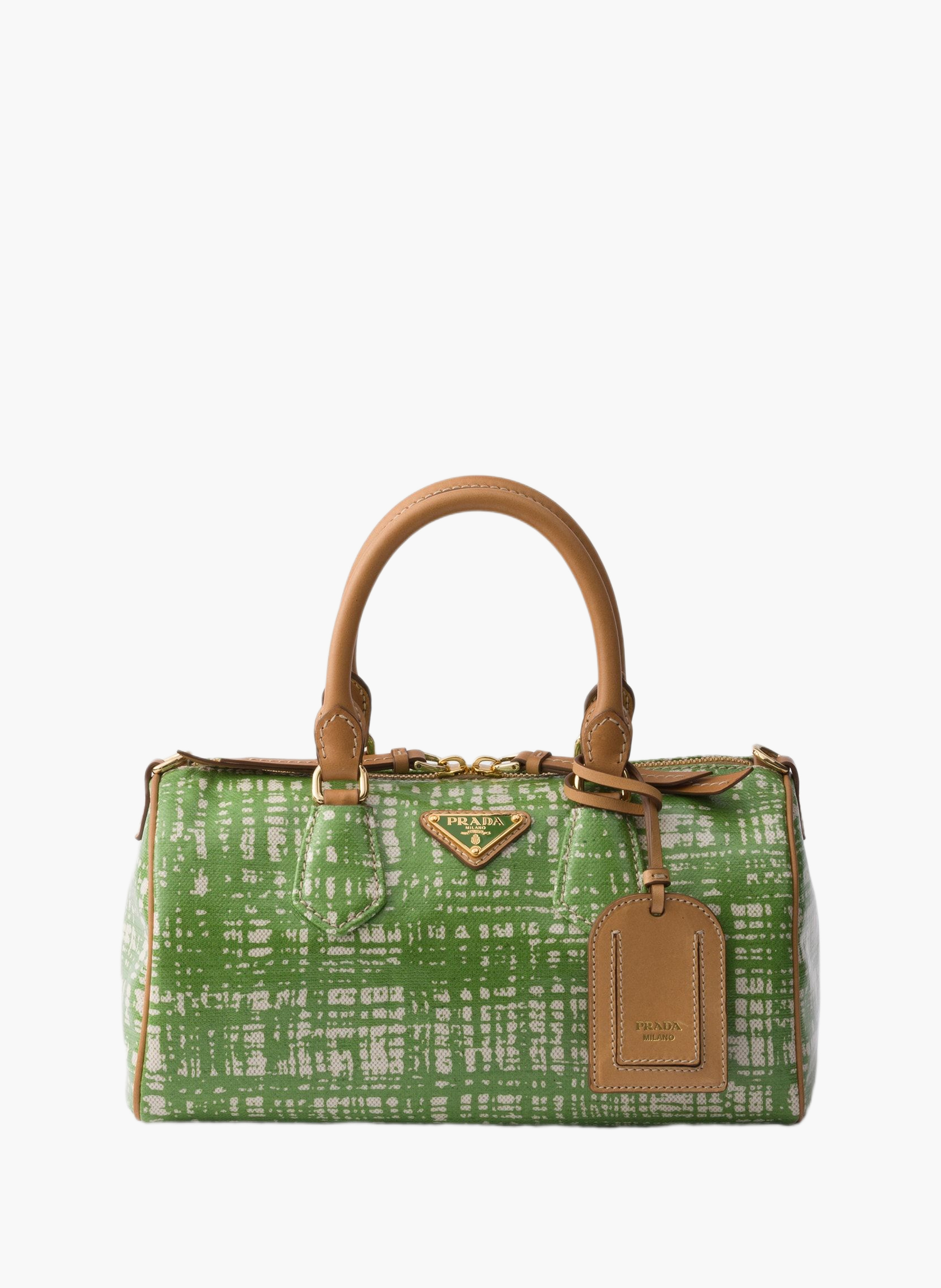Petit sac à main prada evasion en mélange de lin e PRADA Vert