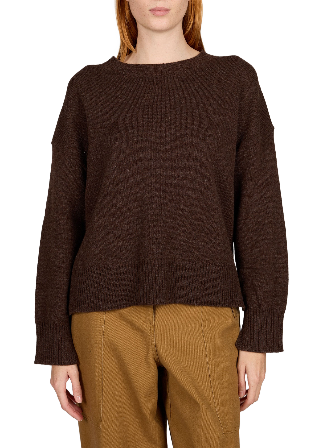 Gerader Wollpullover ARTLOVE Braun