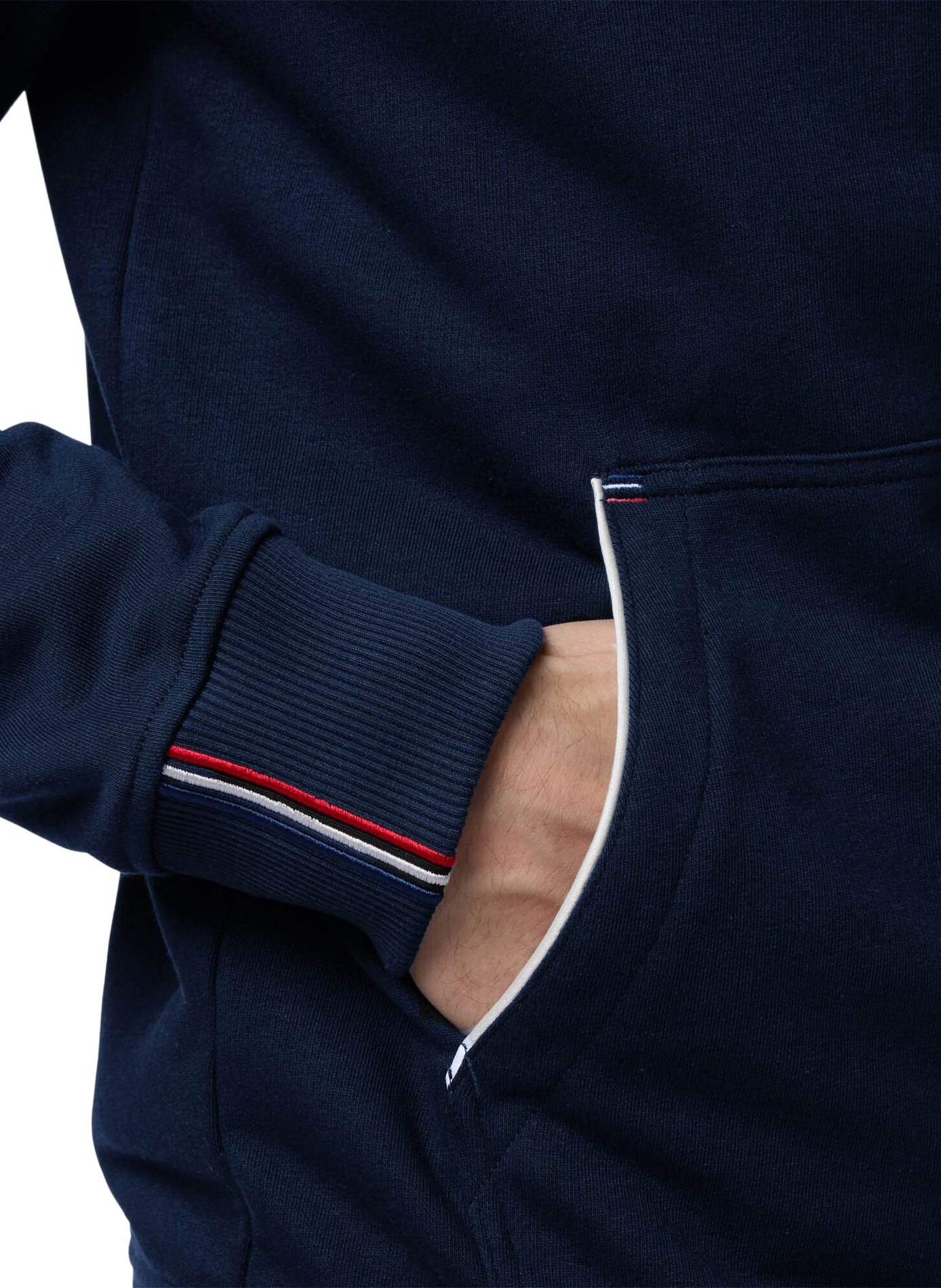 Cotton blend zipped hoodie ROSSIGNOL Blue