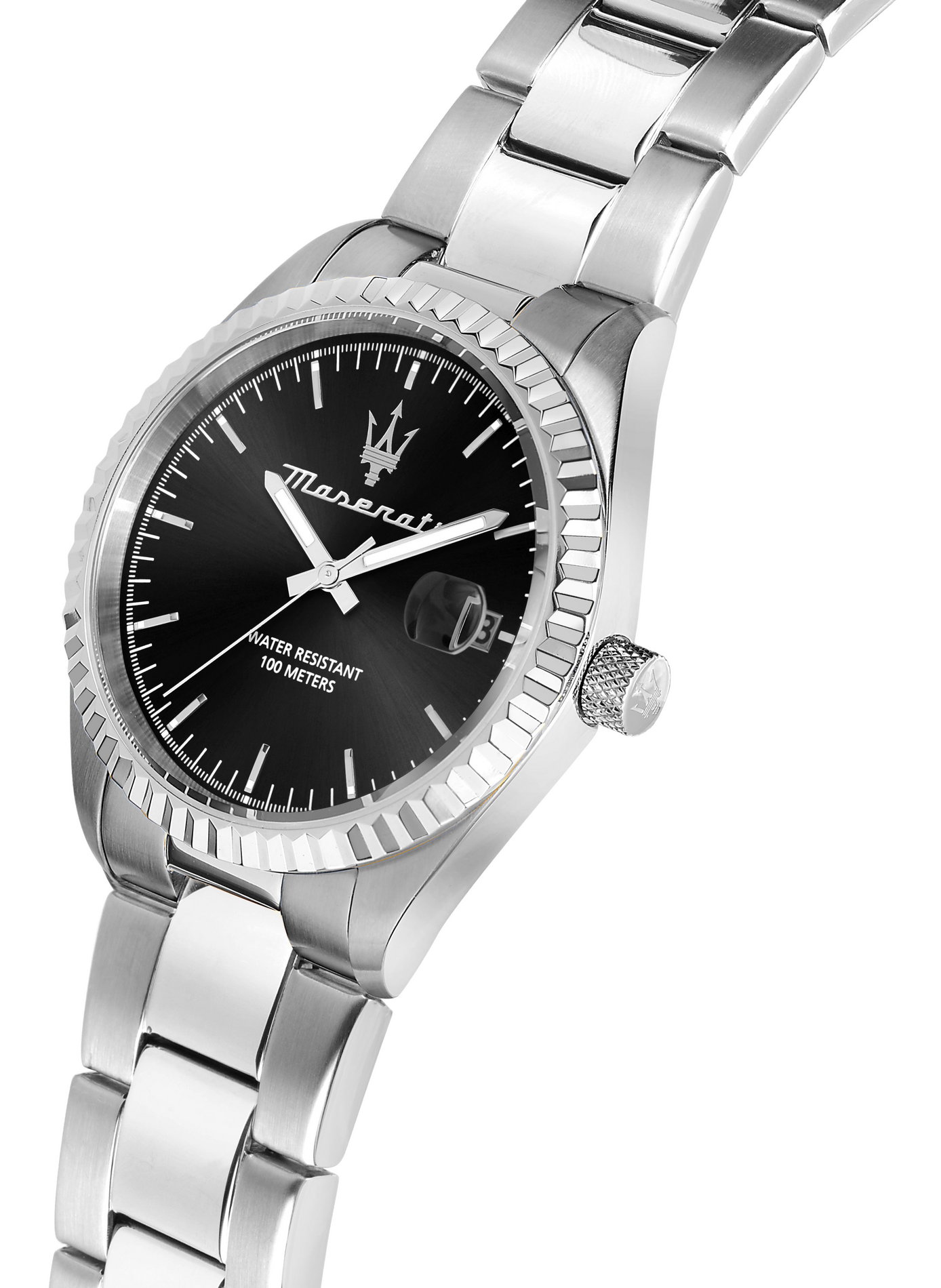 Montre quartz en acier inoxydable MASERATI Noir