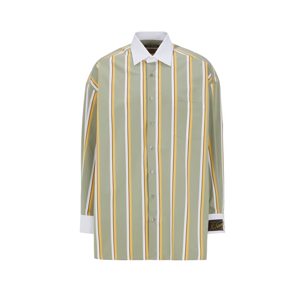 Chemise oversize rayée en coton