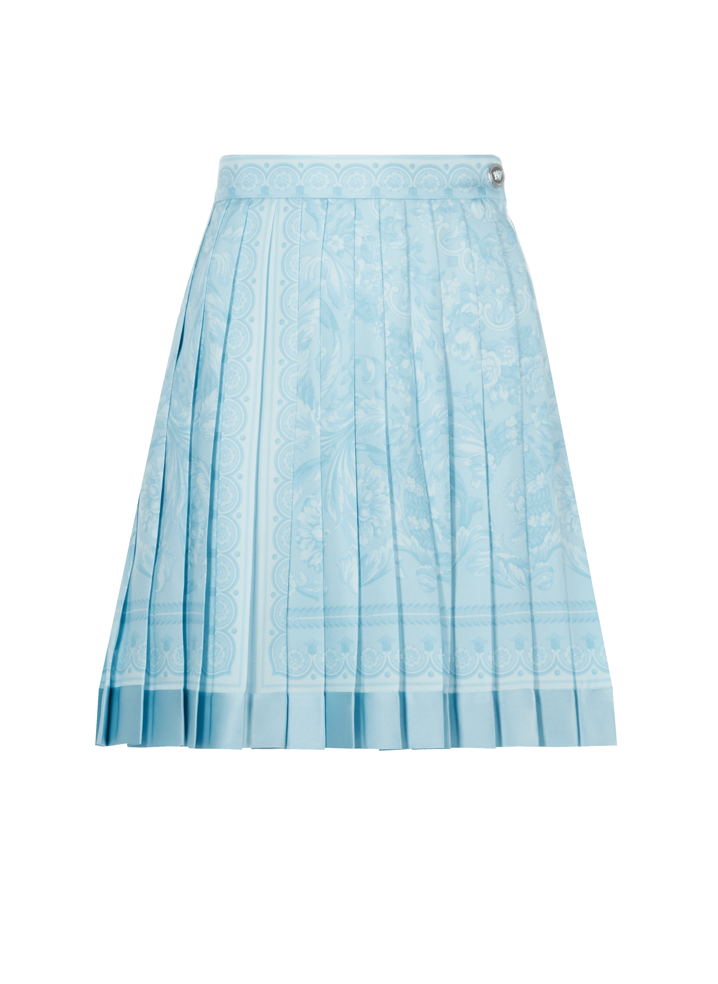 Jupe en soie VERSACE Bleu