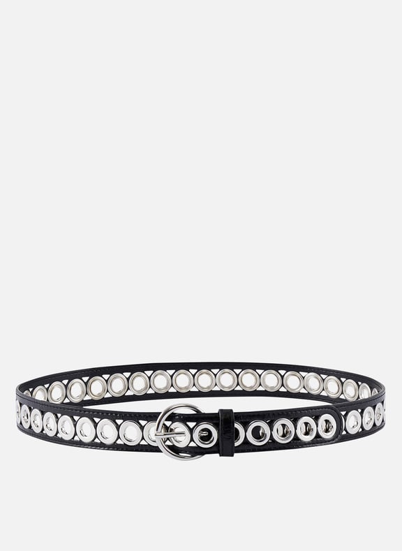 Ceinture à boucle avec oeillets Noir by SANDRO SANDRO Ceinture à boucle avec oeillets Noir