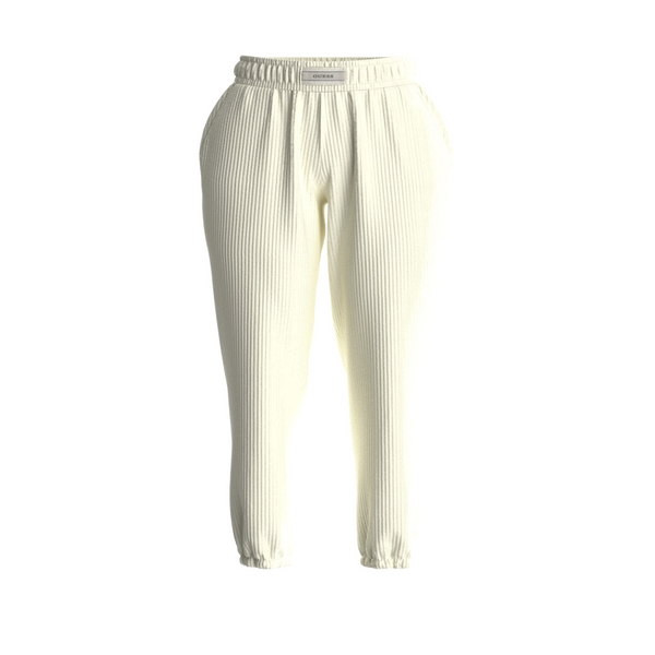 Guess Aislin Ribbed Trousers In Neutral