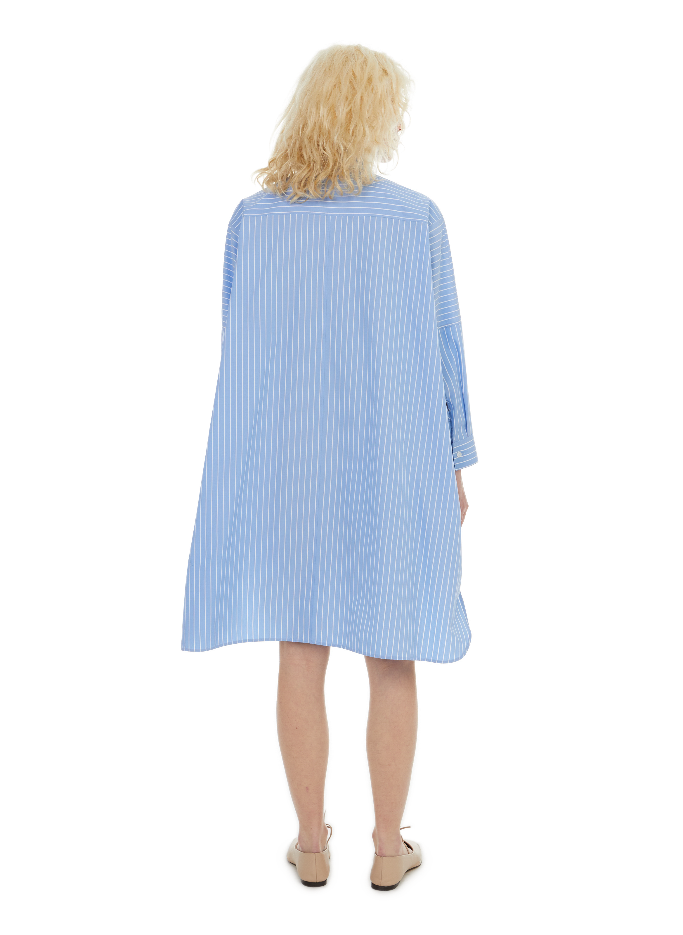 Striped shirt dress JIL SANDER Blue