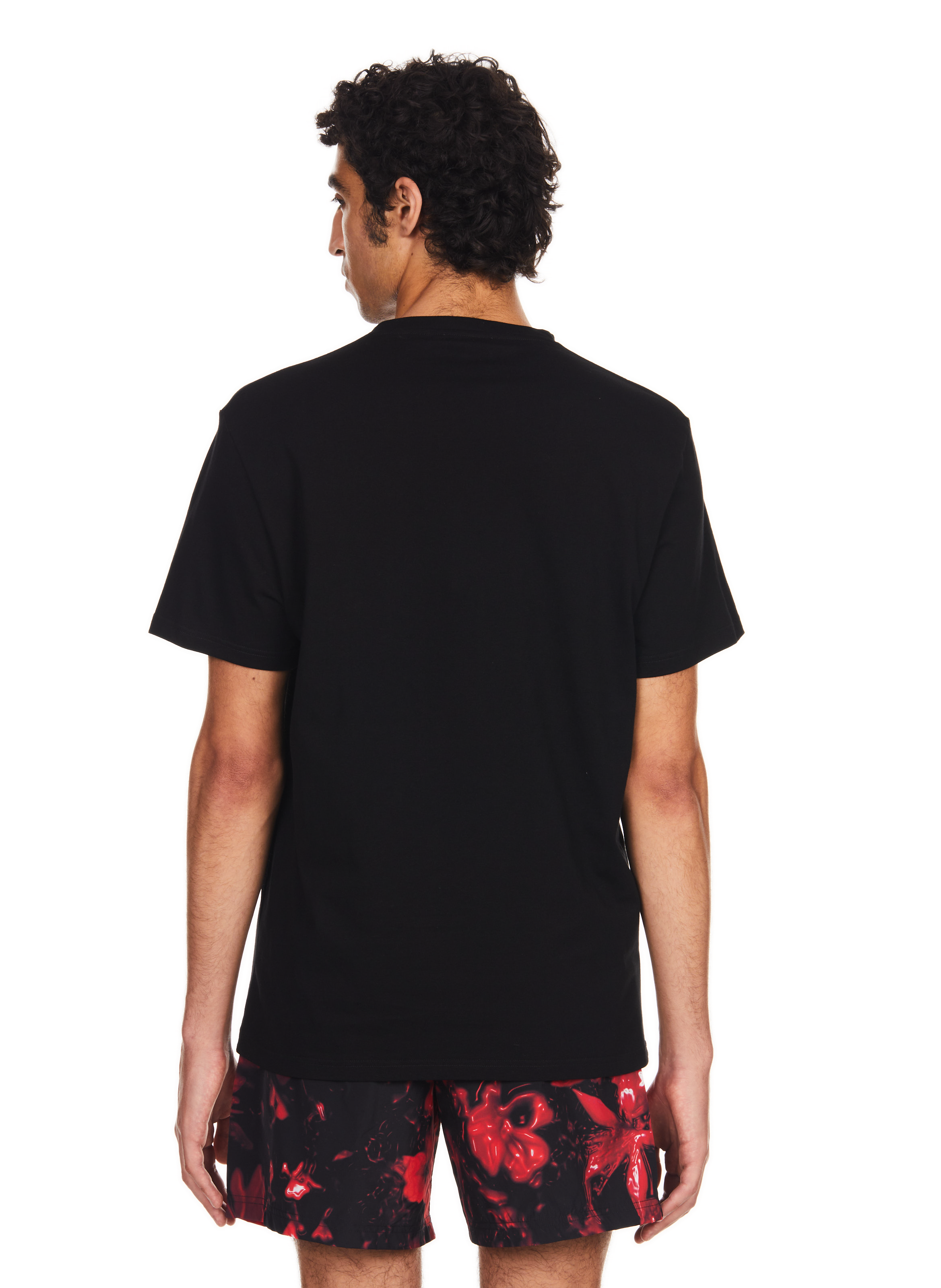T-shirt imprimé en coton ALEXANDER MCQUEEN Noir
