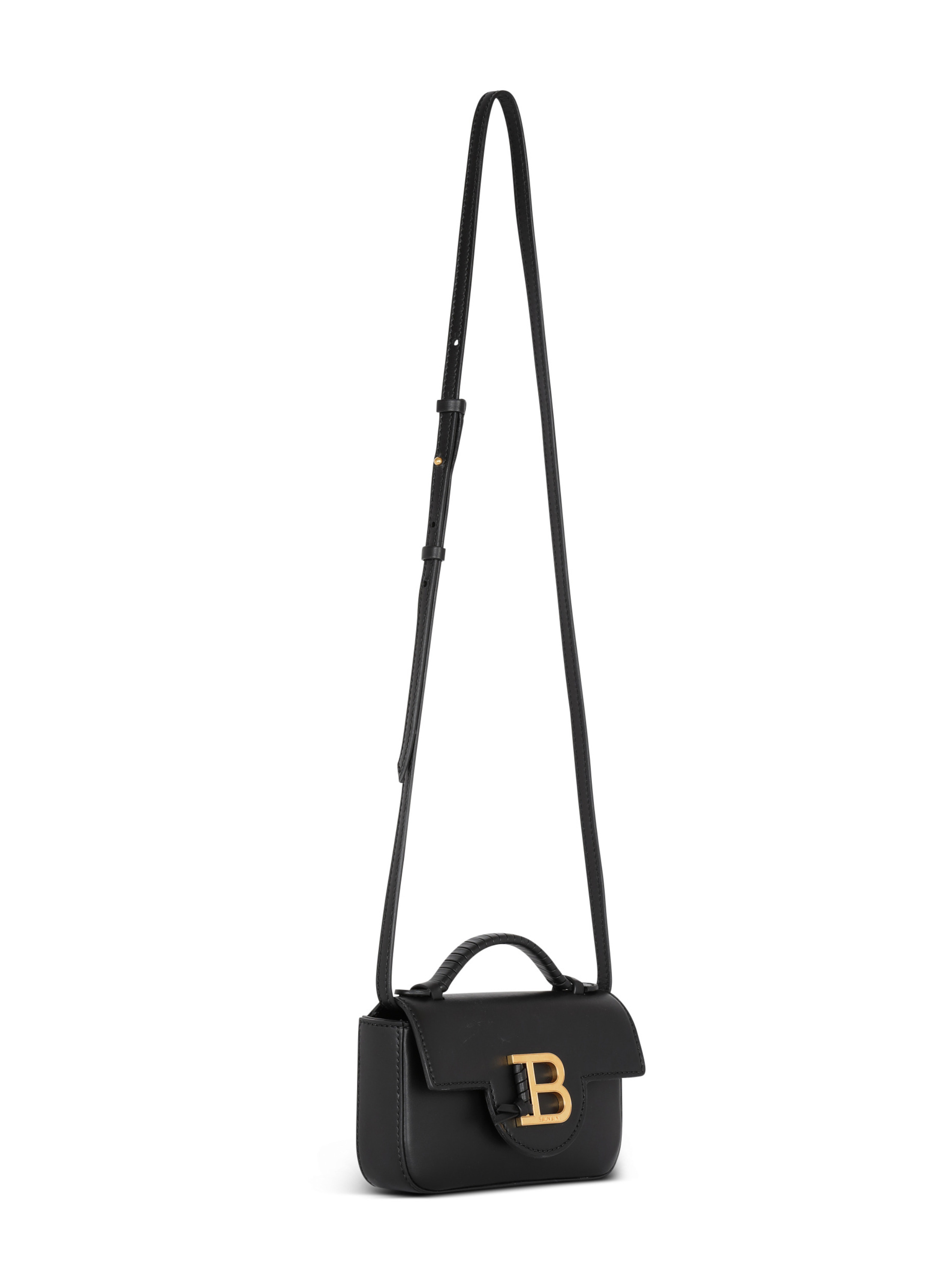 Sac b-buzz mini en cuir BALMAIN Noir