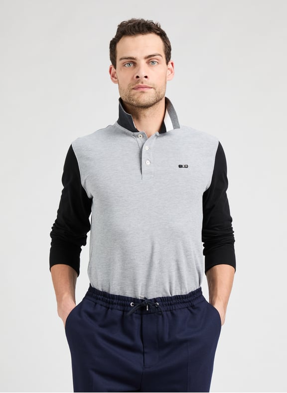 Long-sleeve polo Black by EDEN PARK EDEN PARK Long-sleeve polo Black