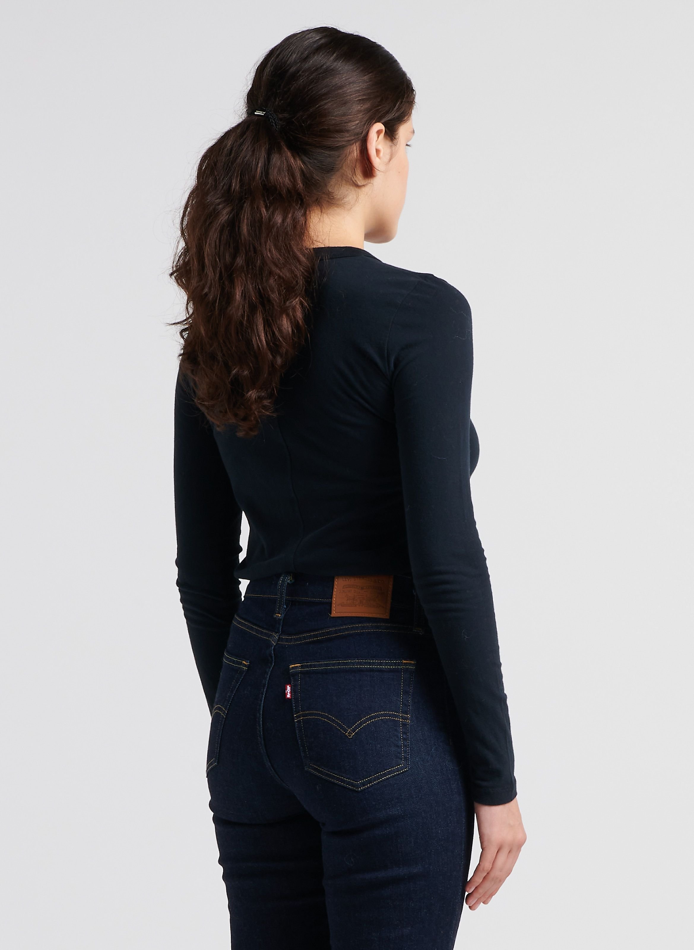 Tee-shirt à col rond en coton gamipy AMERICAN VINTAGE Noir