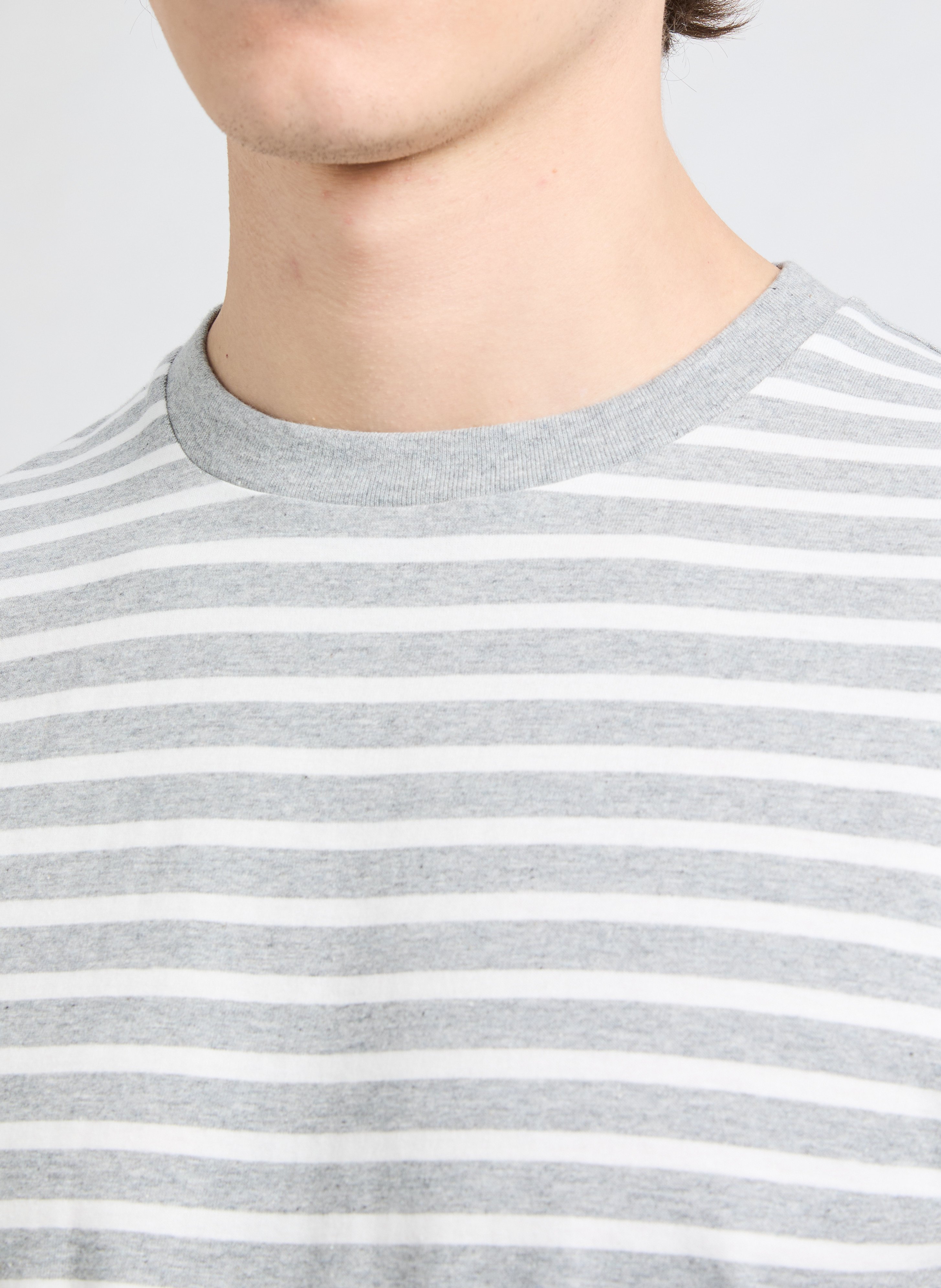 T-shirt à rayures AU PRINTEMPS PARIS Gris