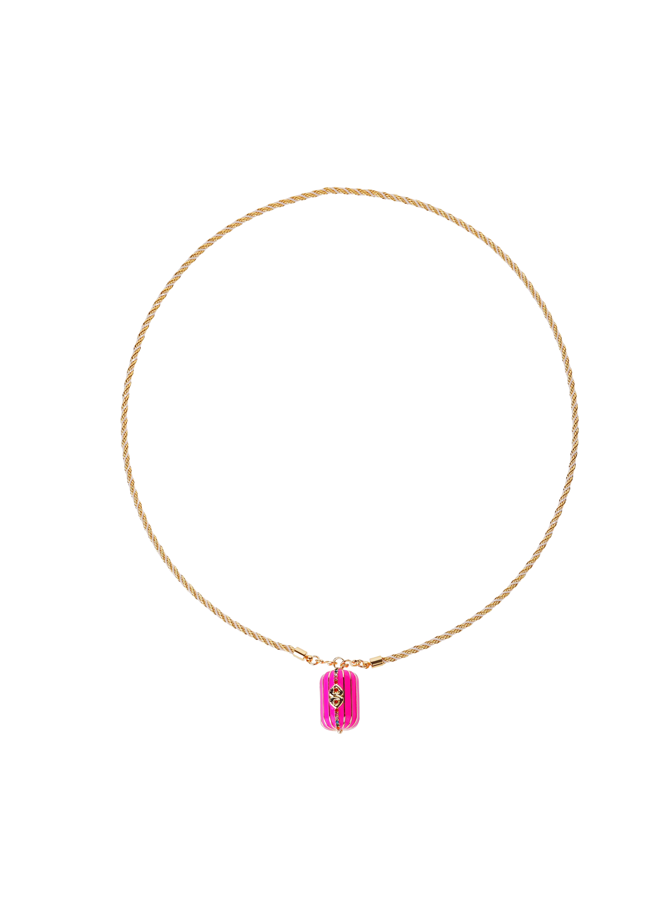 Collier sautoir en cordon avec charm central felice HIPANEMA Rose