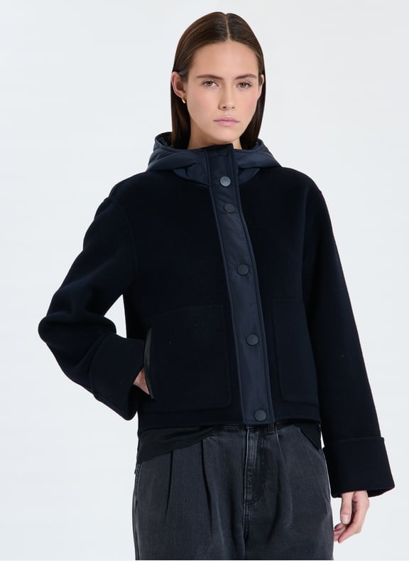 Manteau nocturne droite - mahil Bleu by ZAPA ZAPA Manteau nocturne droite - mahil Bleu