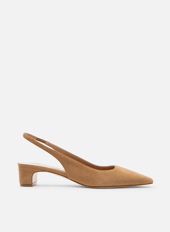 Sling back nevada en chevre velours Marron by PARALLELE PARALLELE Sling back nevada en chevre velours Marron