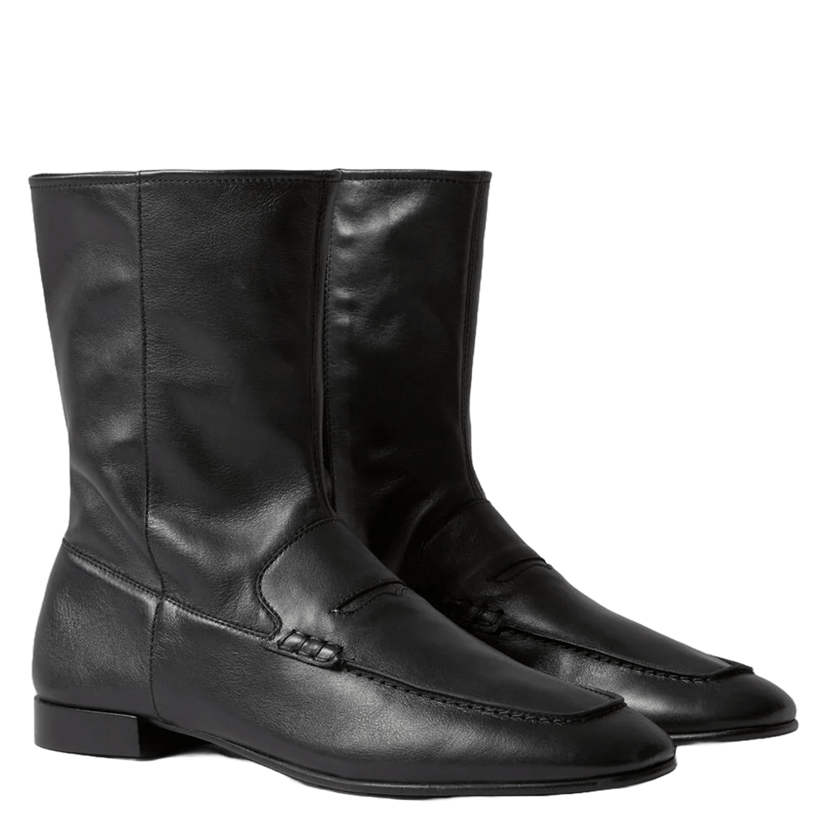Bottines zippées en cuir CLAUDIE PIERLOT Noir