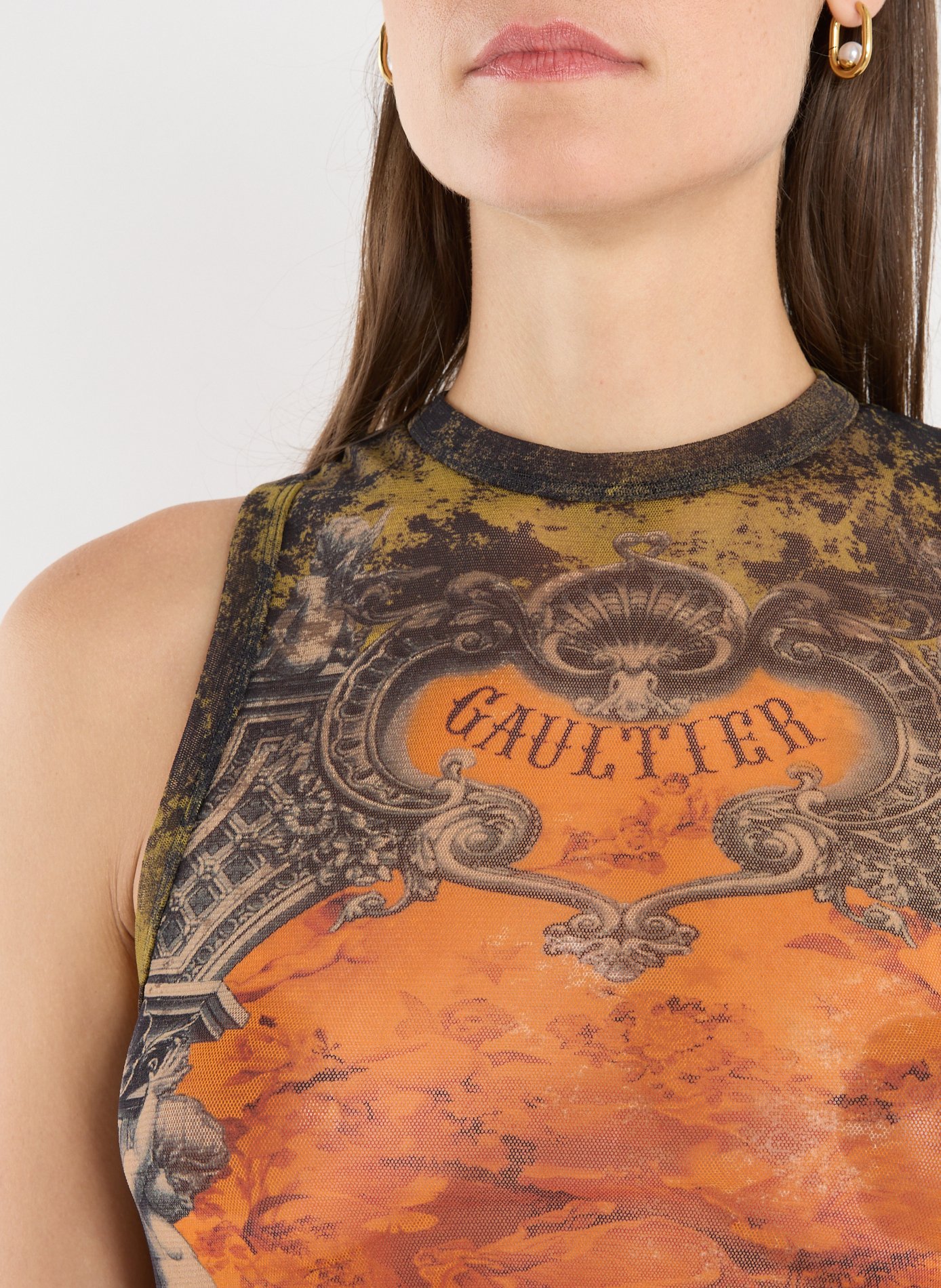 Sleeveless printed top JEAN PAUL GAULTIER Multicolour