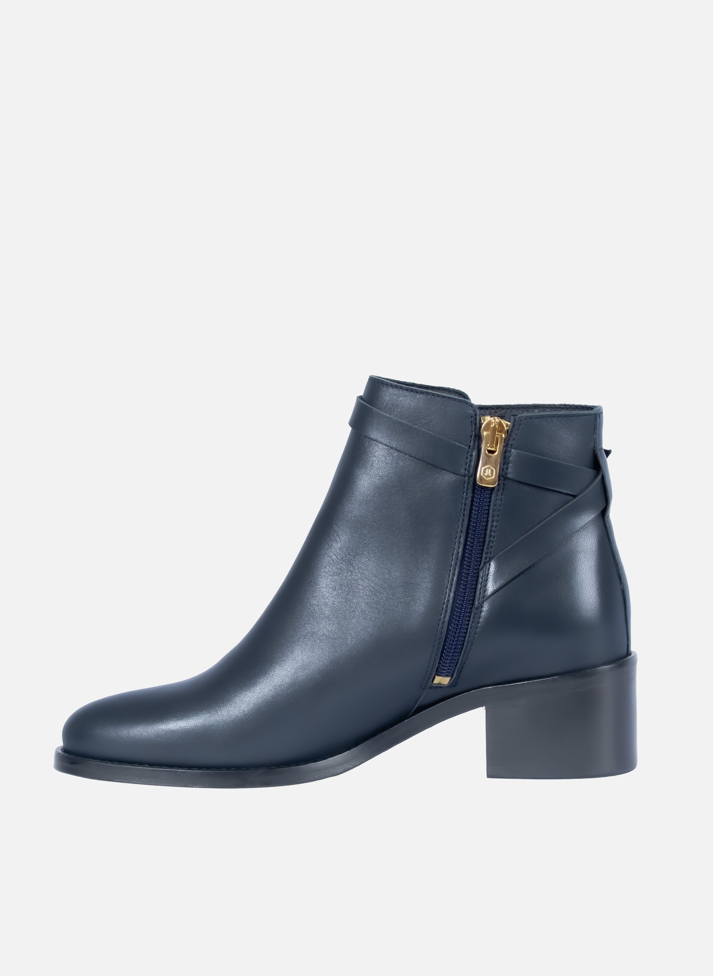 Bottines cavalières cuir lisse JULES & JENN Bleu