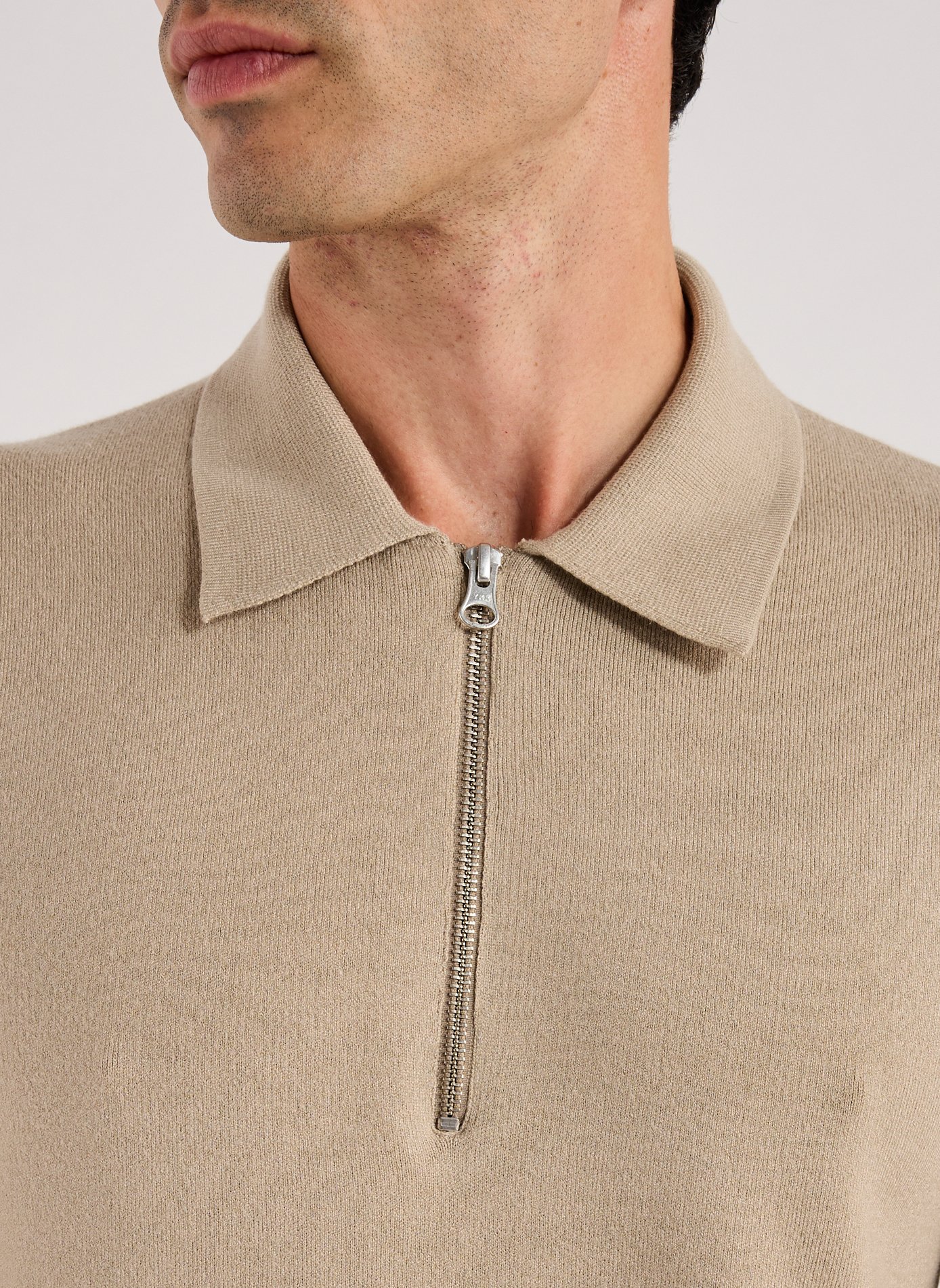 Pull léger à col classique SAMSOE SAMSOE Beige