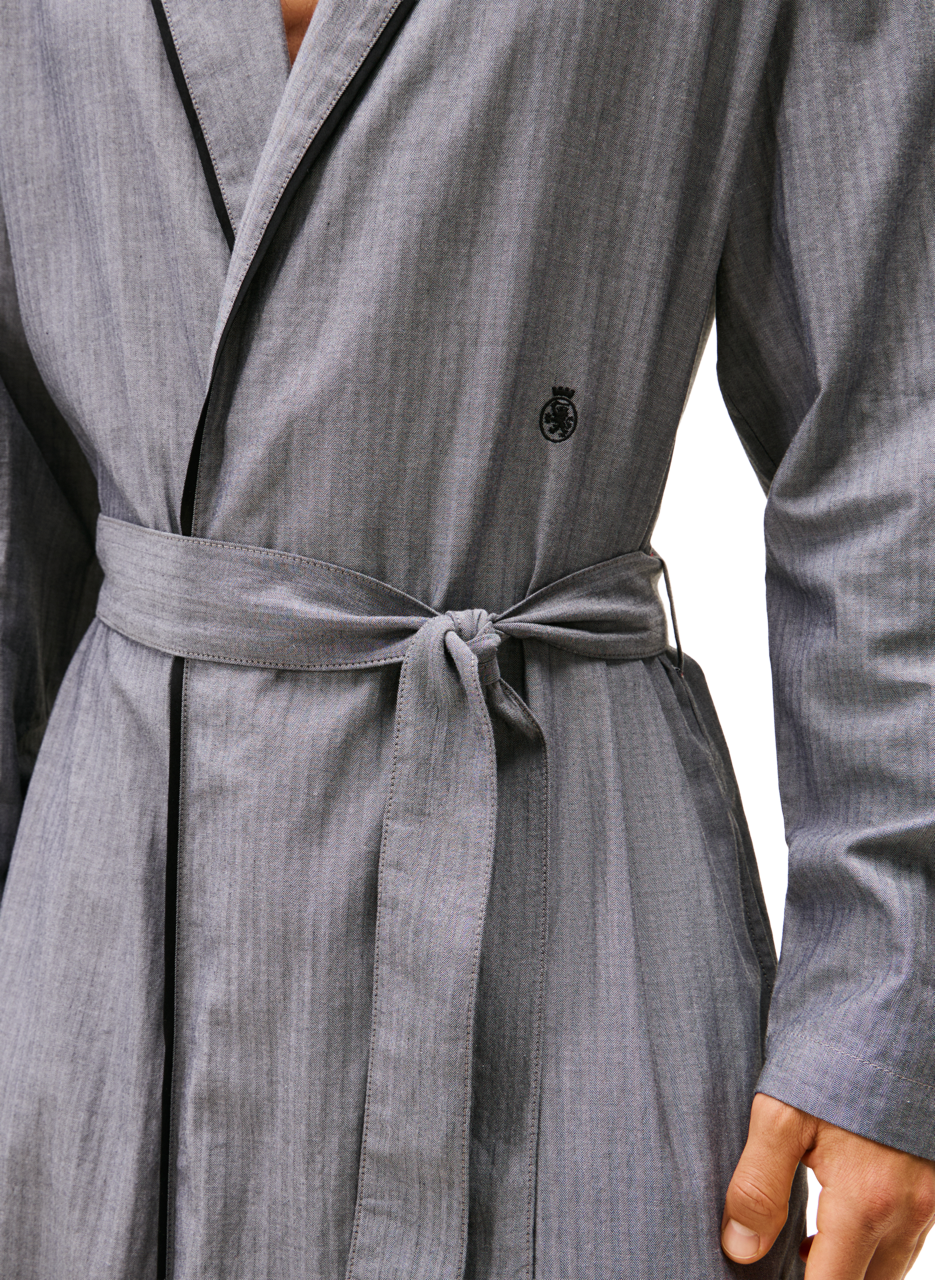 Peignoir en coton TOMMY HILFIGER Gris