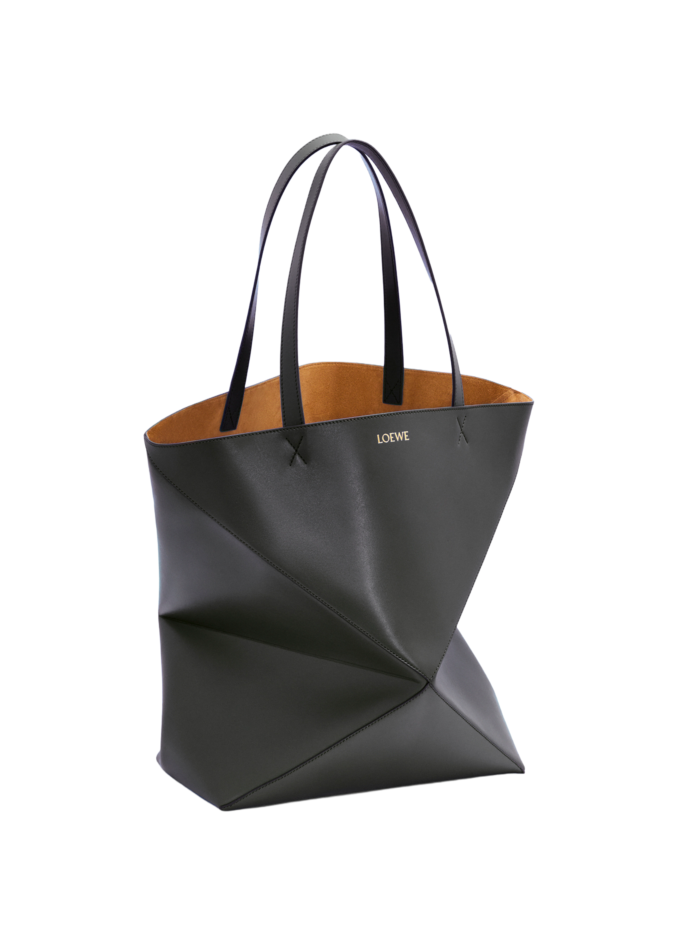 Bolso Puzzle Fold XL en cuero de becerro brillante LOEWE Negro