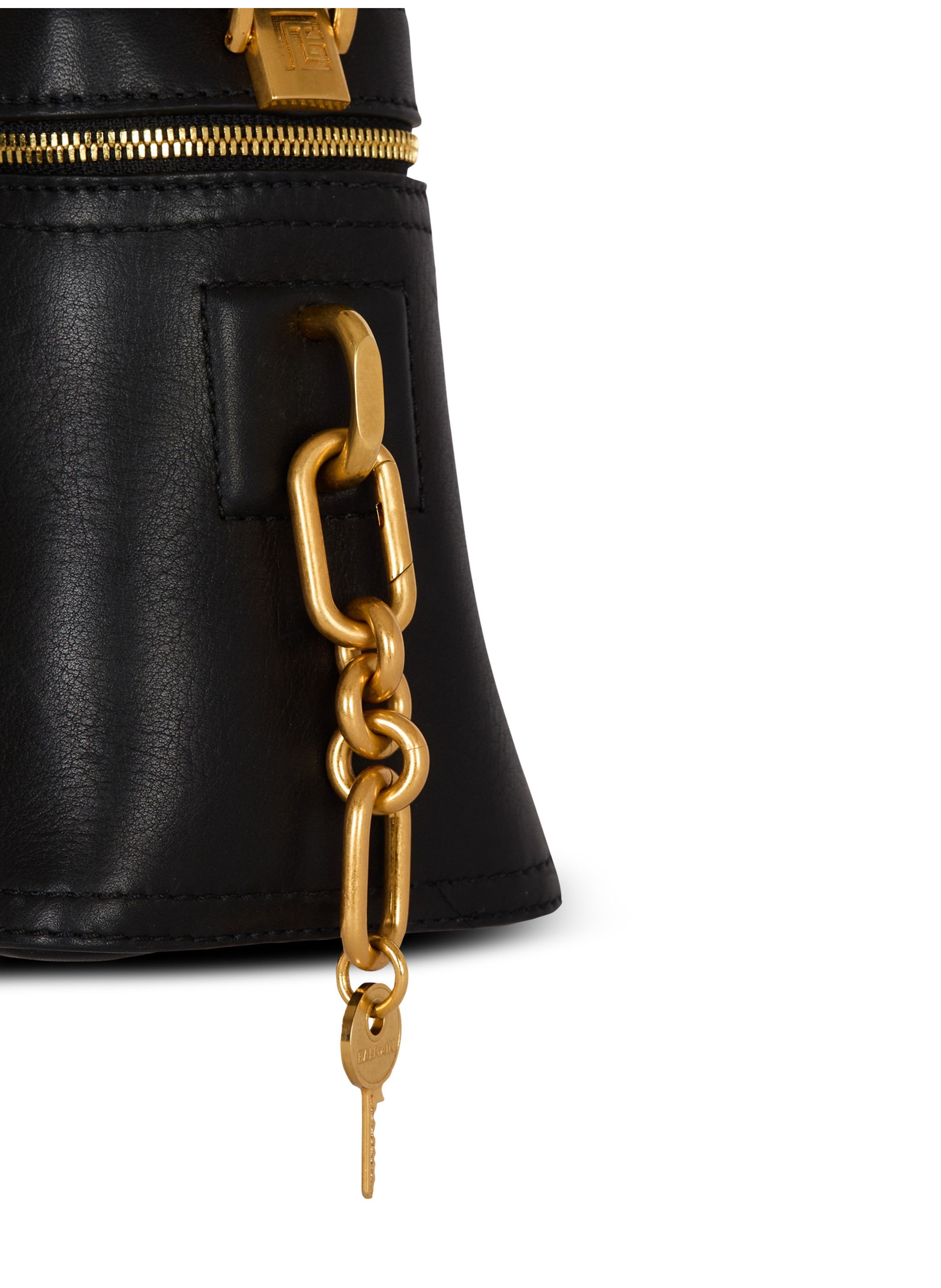 Sac pulse vanity en cuir de veau BALMAIN Noir