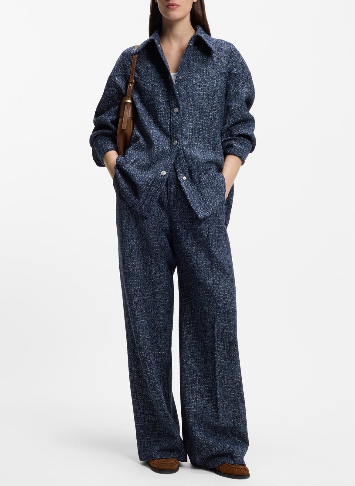 Sac à main en cuir BOSS Marron