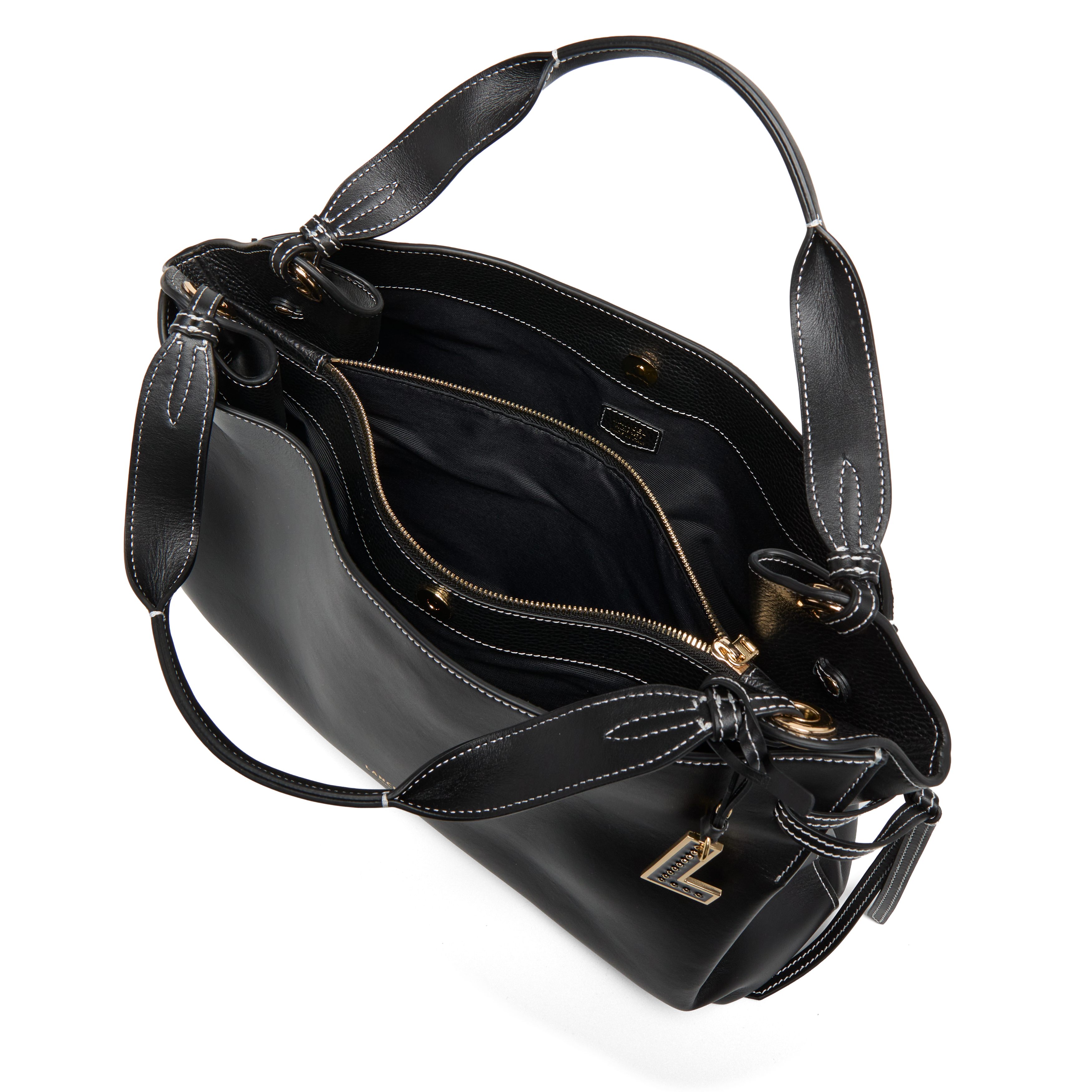 Sac carryall m swann de lancel en cuir LANCEL Noir