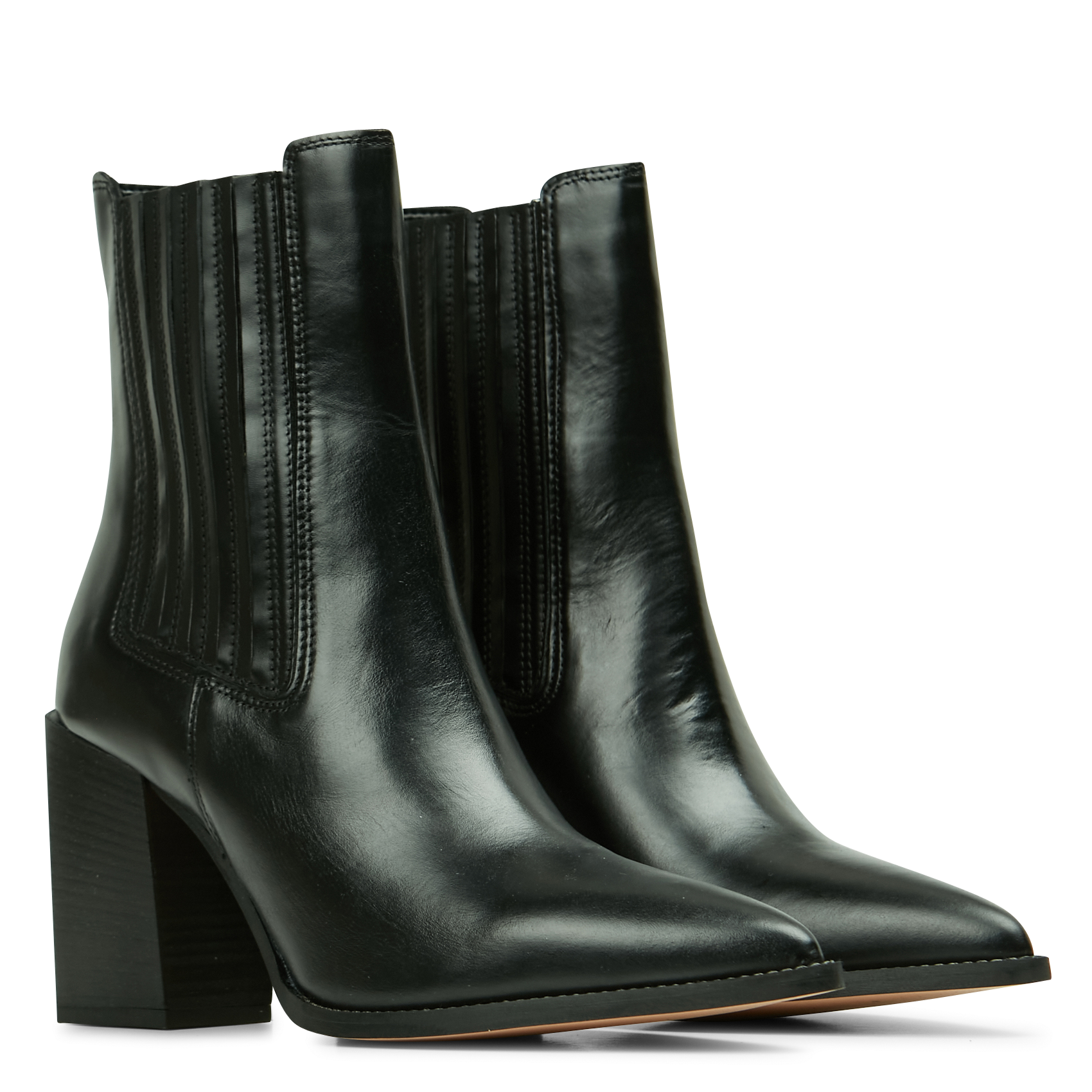 Bottines en cuir perline JONAK Noir
