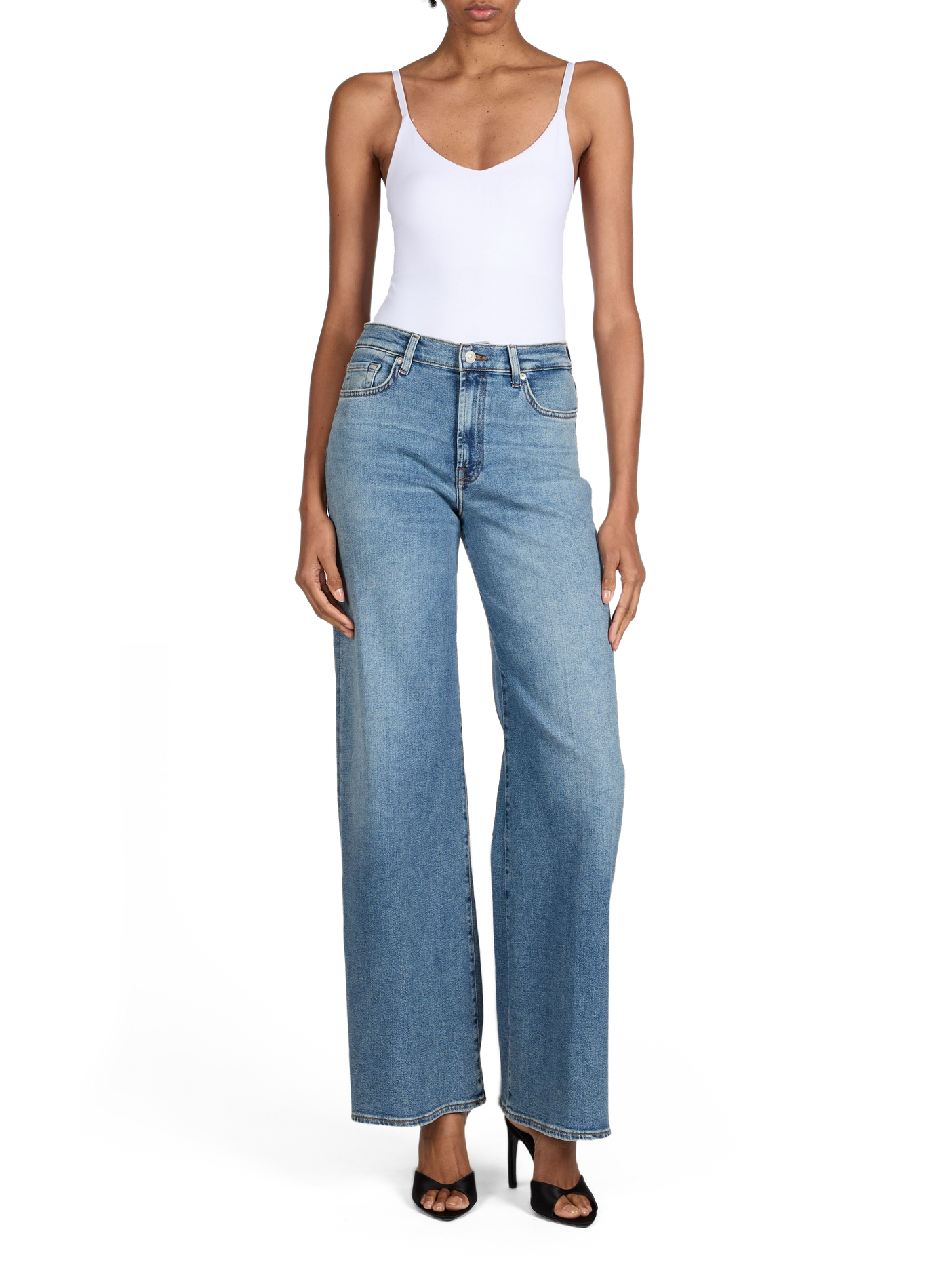 Boot-cut Lotta jeans in blended cotton 7 FOR ALL MANKIND Blue