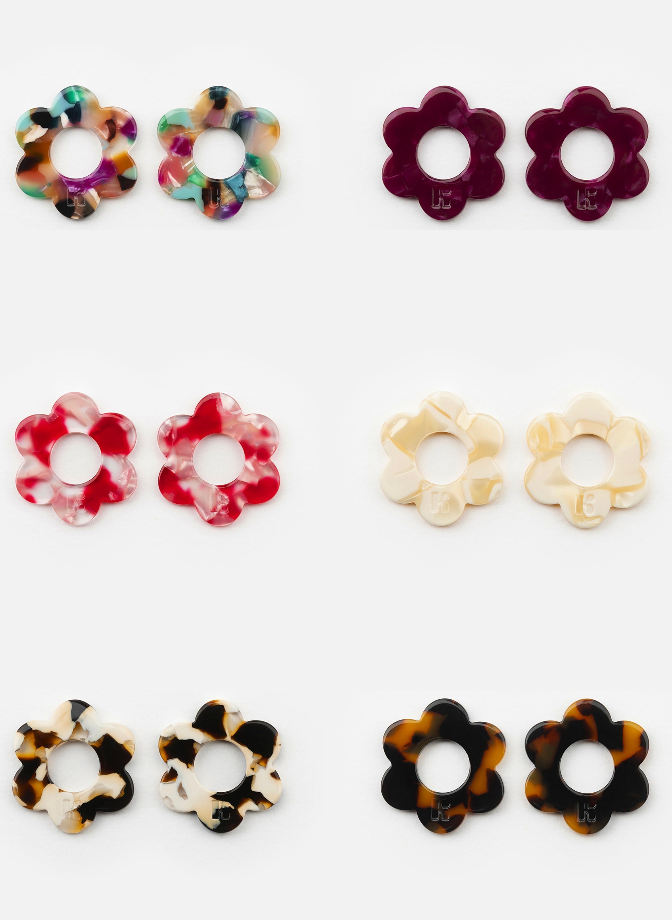 Charms maxi fleurette en acétate de cellulose KURAGE GINZA Multicolore