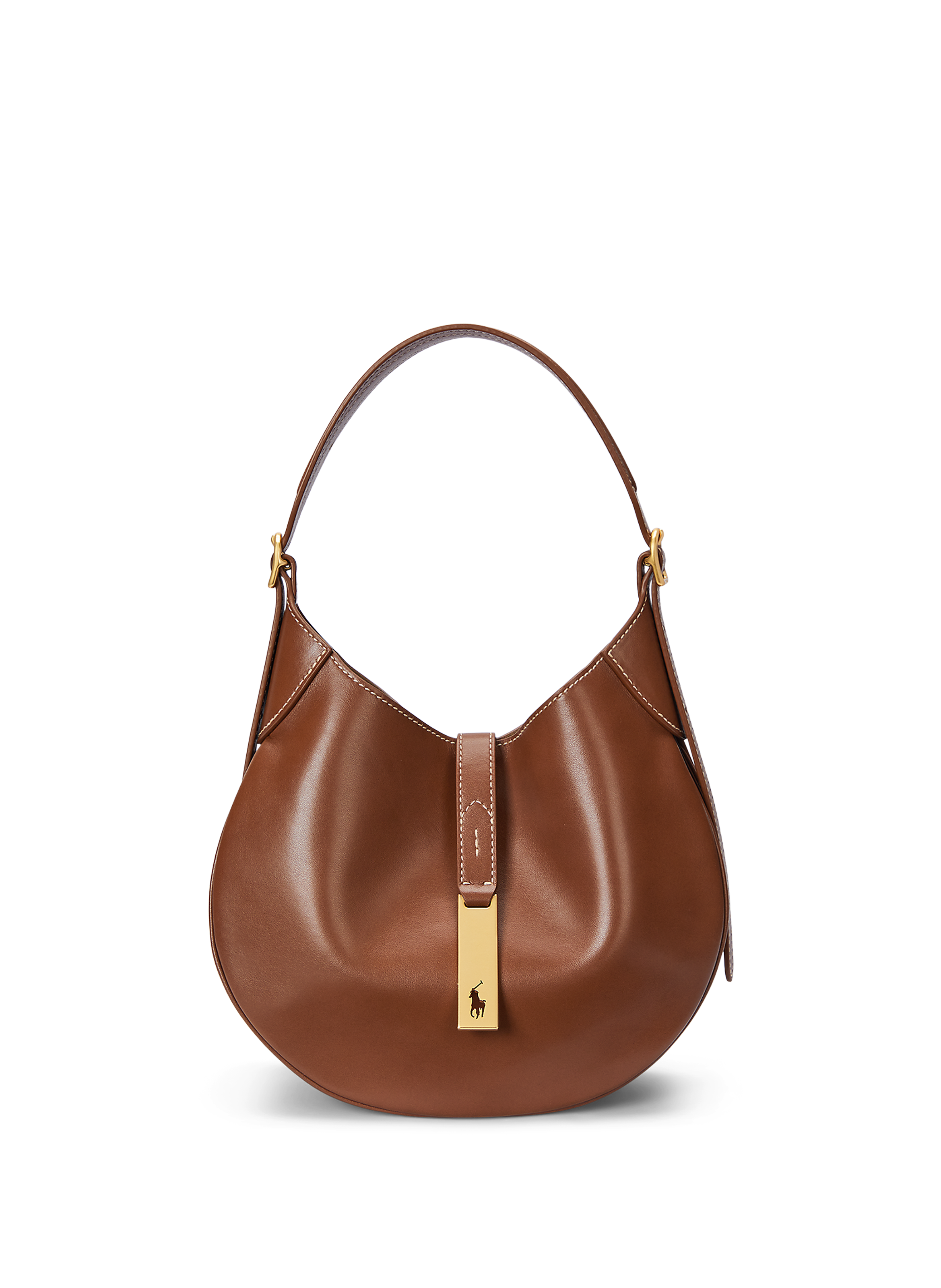 Lederhandtasche POLO RALPH LAUREN Braun