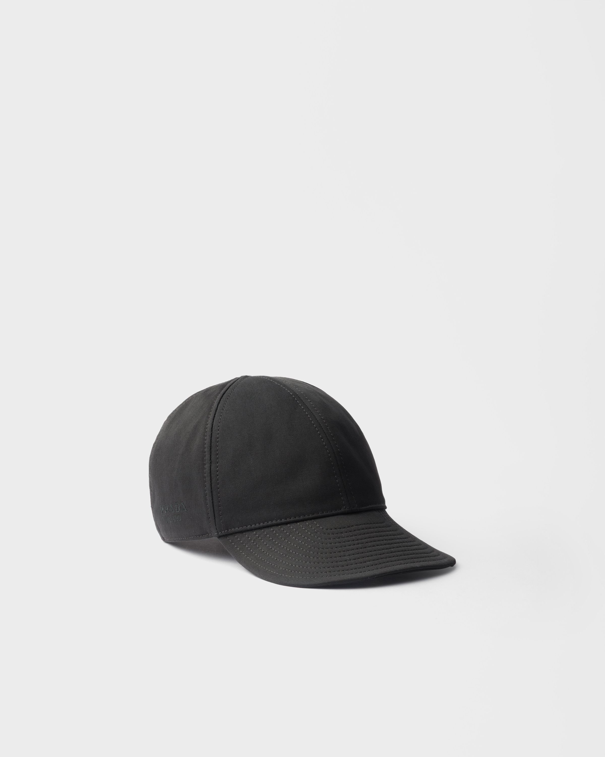 Casquette de baseball en coton PRADA Noir