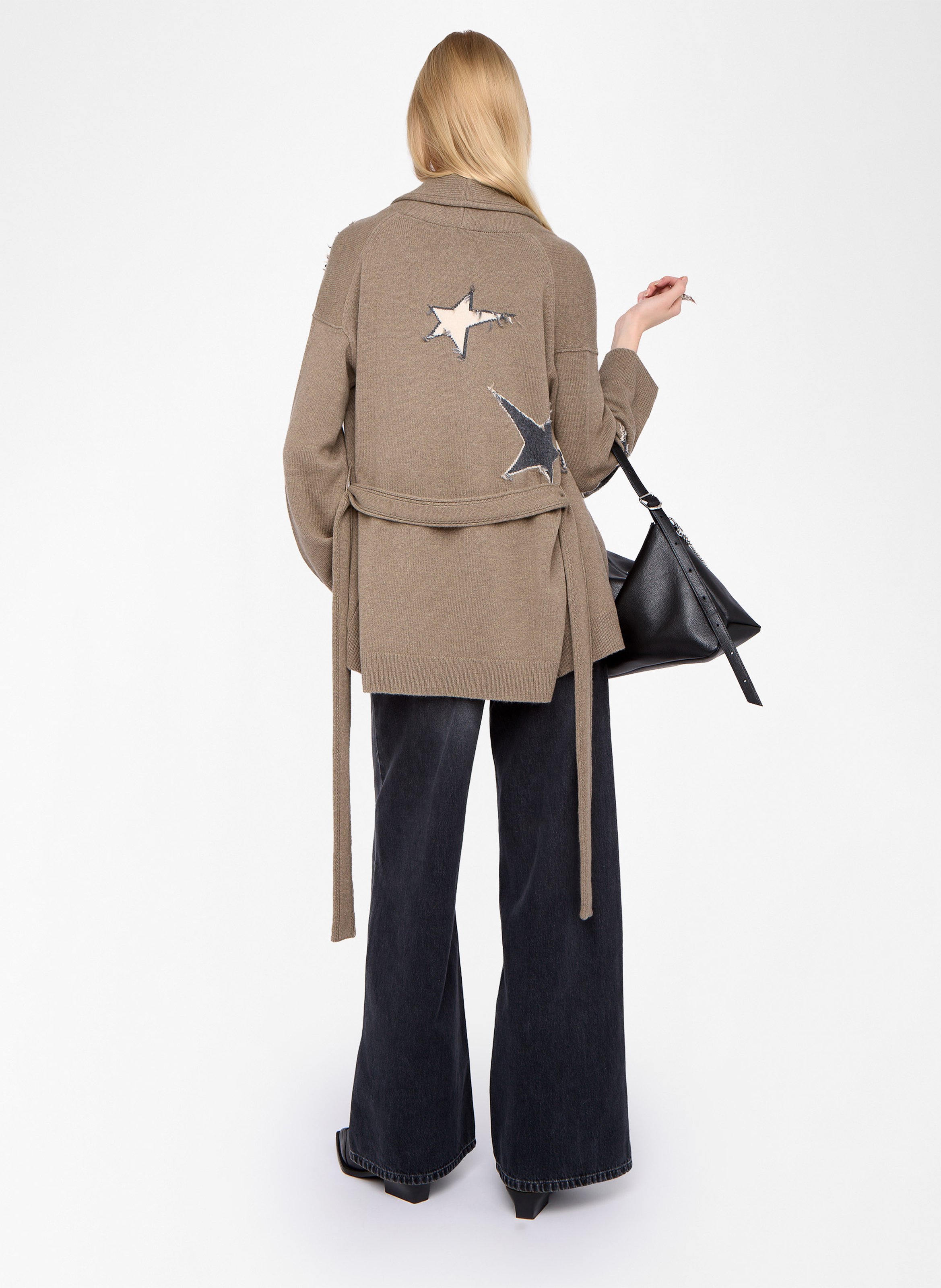 Gilet col v en laine mélangée alpa ZADIG&VOLTAIRE Beige