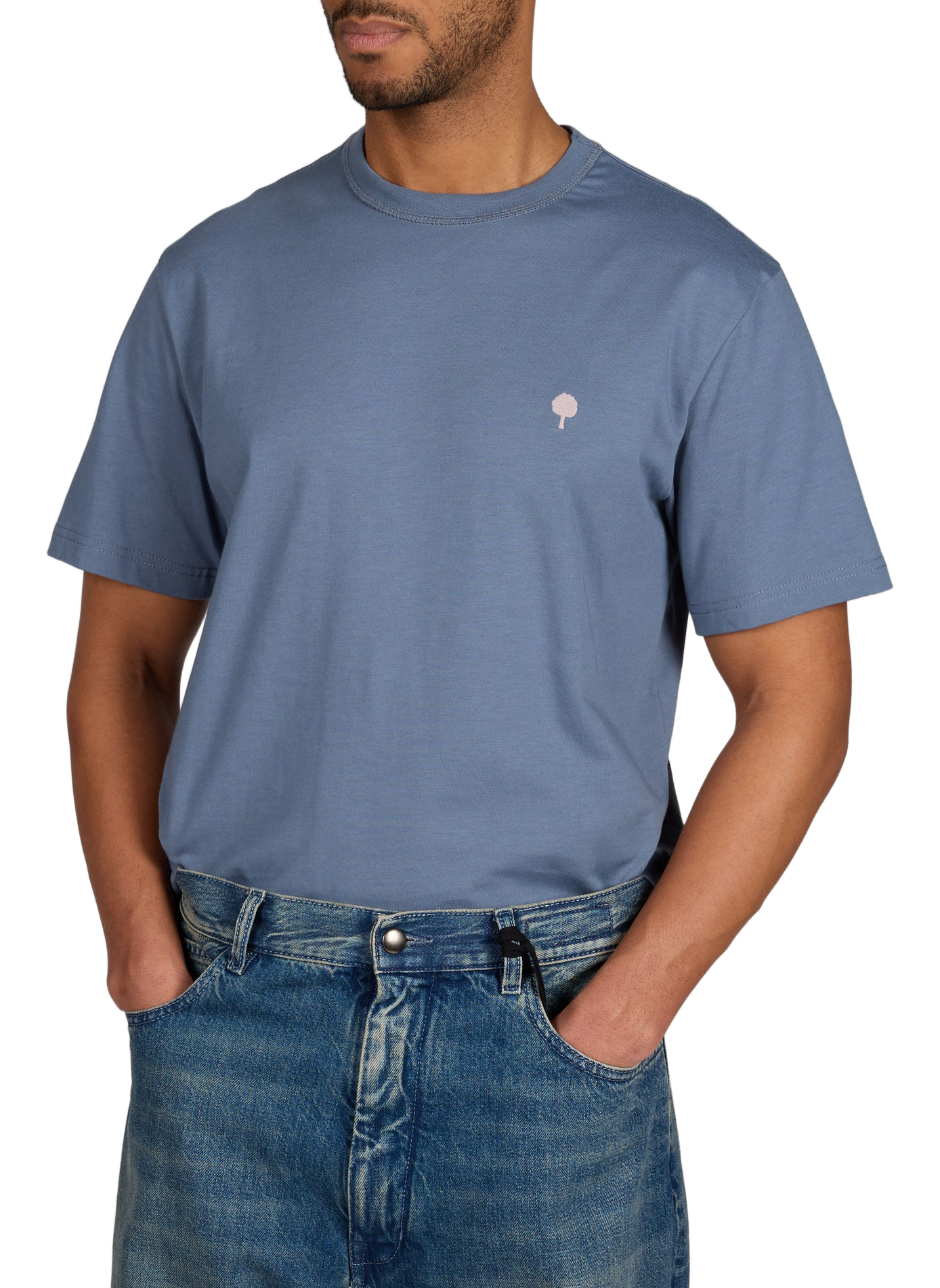 Massoury blended cotton t-shirt FAGUO Blue
