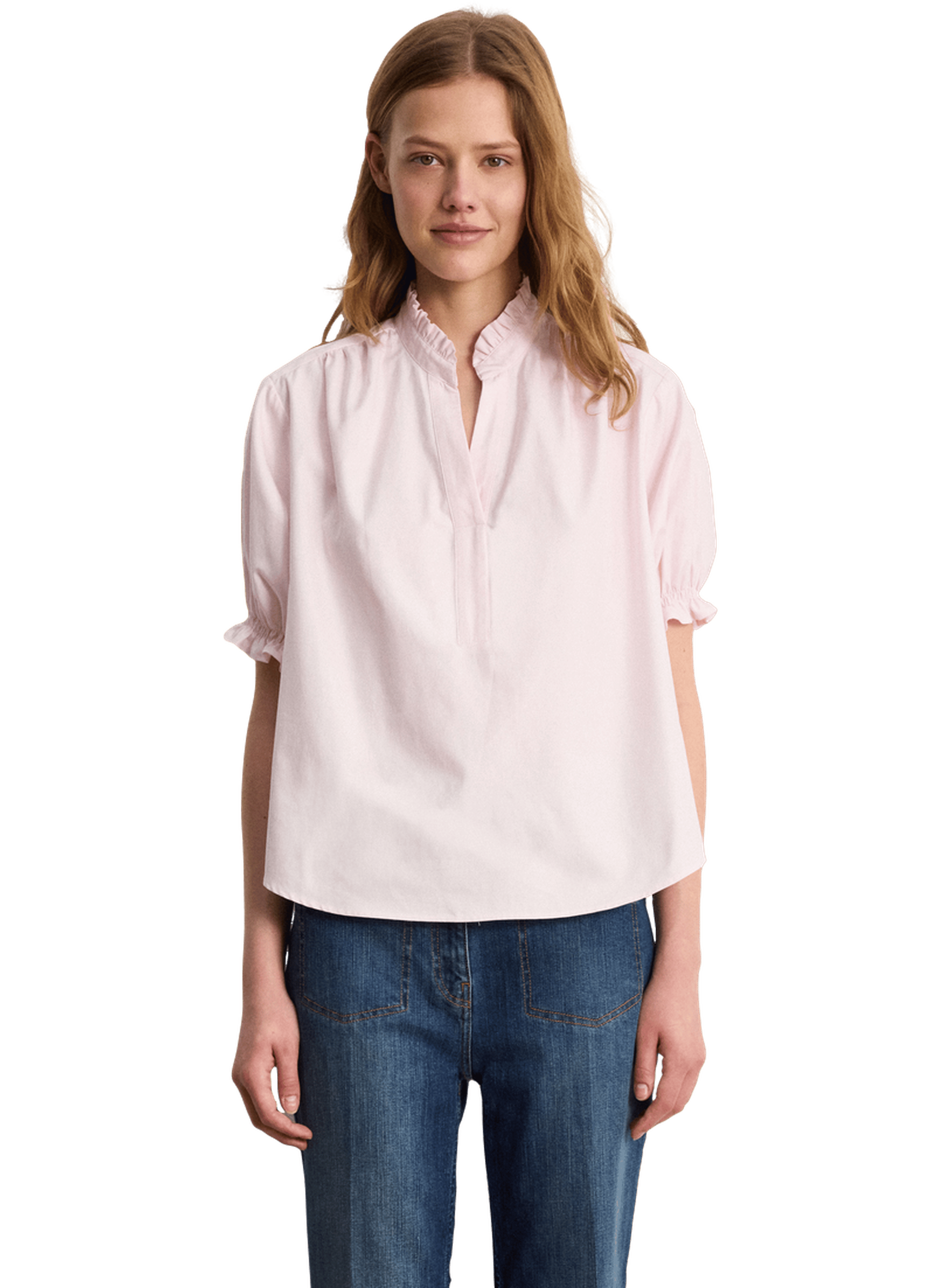 Blouse en coton à volants - celestine PABLO Beige