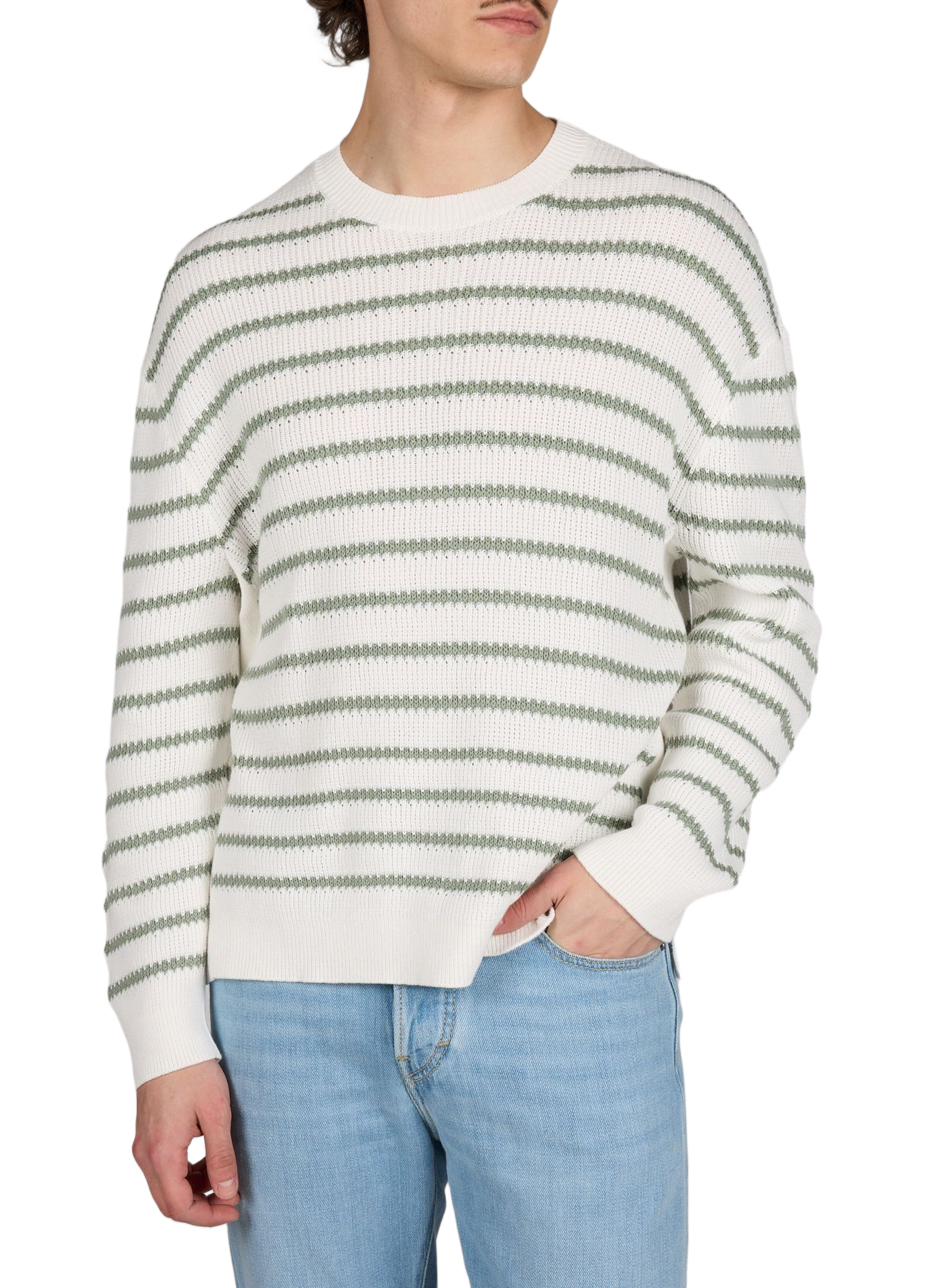Ribbed Striped Cotton Sweater ARMANI EXCHANGE Multicolour