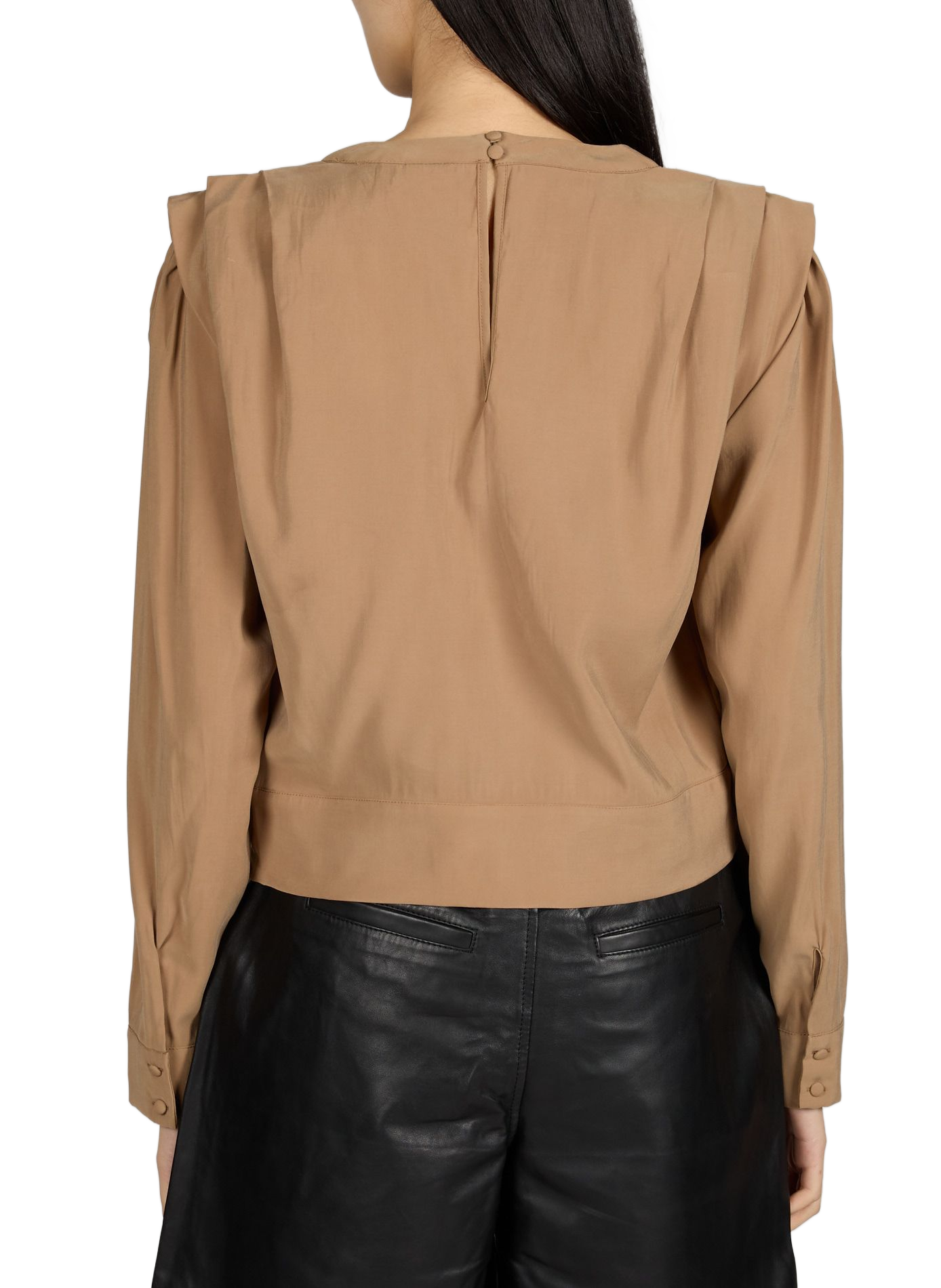 Blouse à col rond ROUGE EDIT Marron